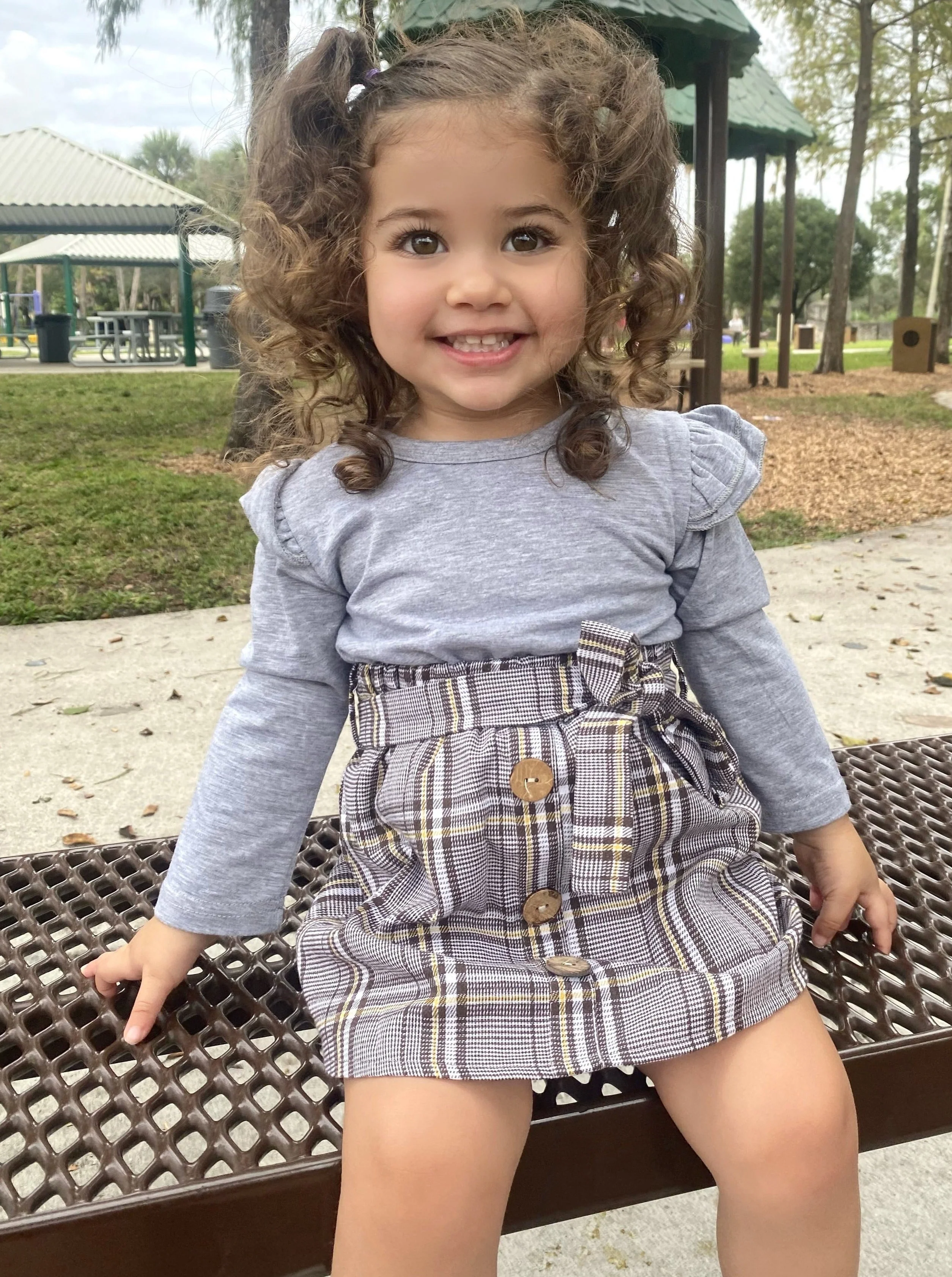 Preppy and Fab Top and Plaid Skirt Set - Image 3