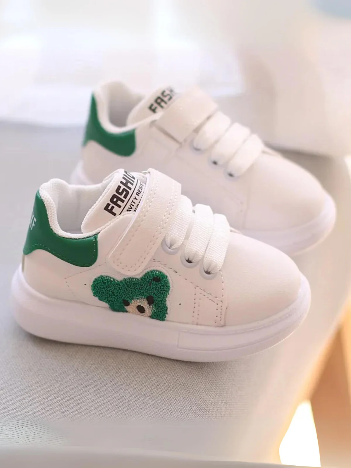 Girls Fashion Teddy Bear Sneakers By Liv and Mia - Image 3