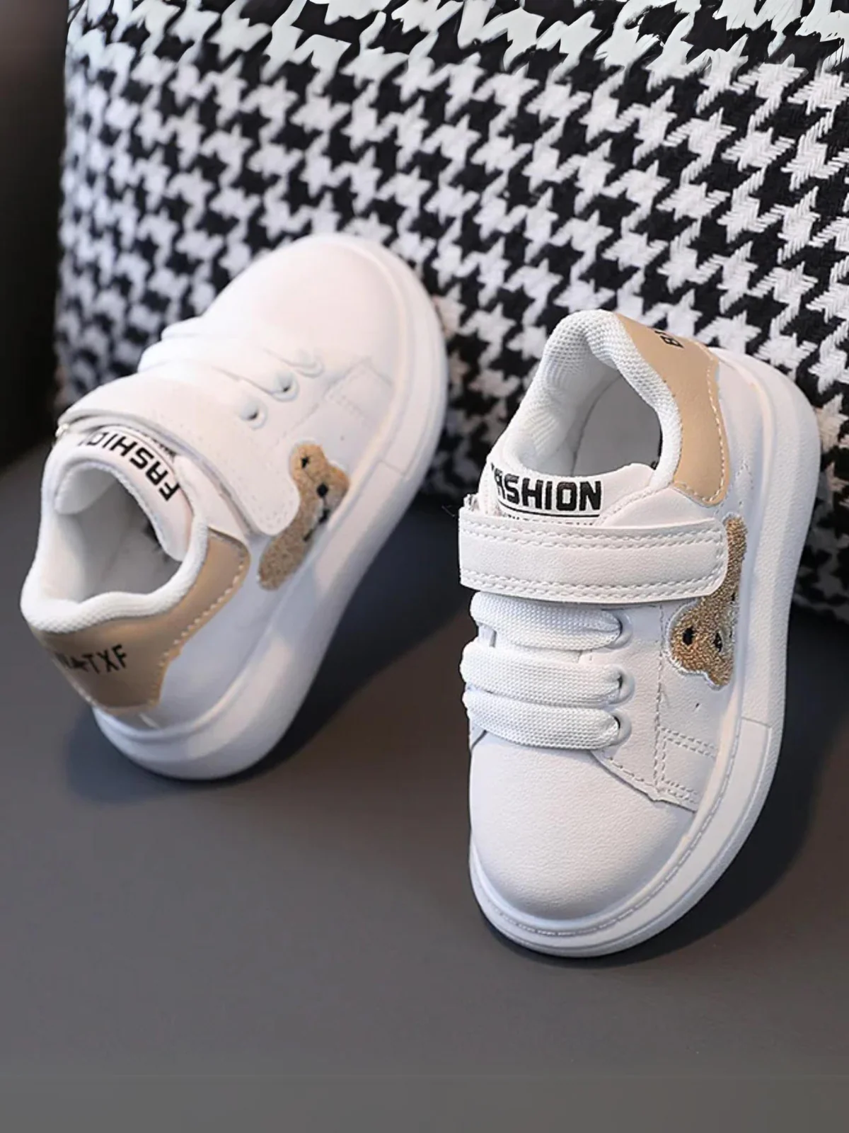 Girls Fashion Teddy Bear Sneakers By Liv and Mia - Image 4
