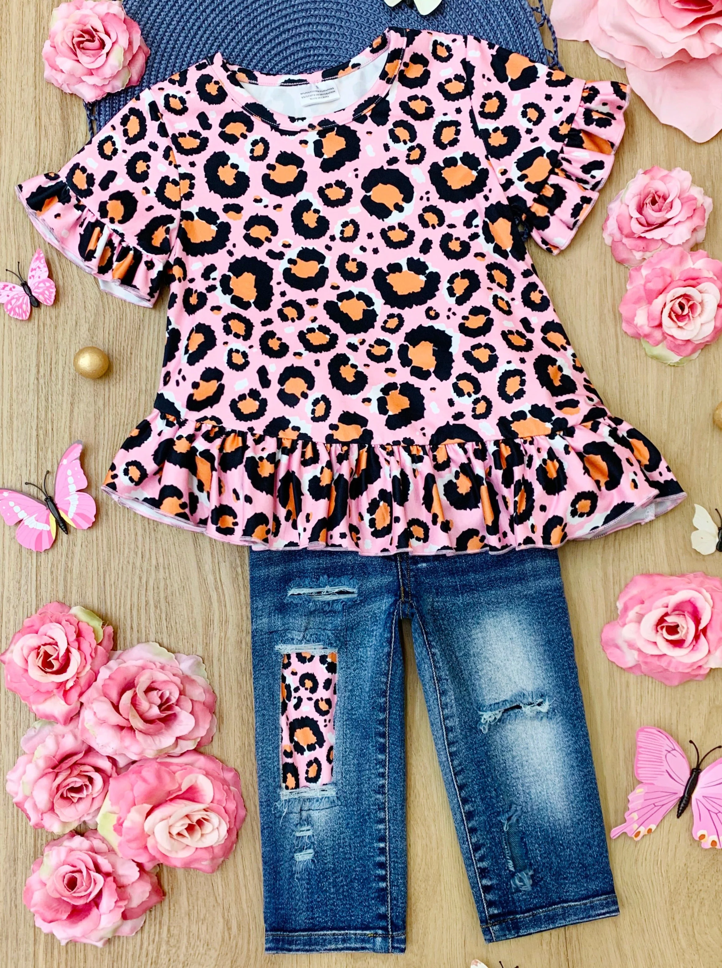 Leopard Fierce Patched Denim Set - Image 4