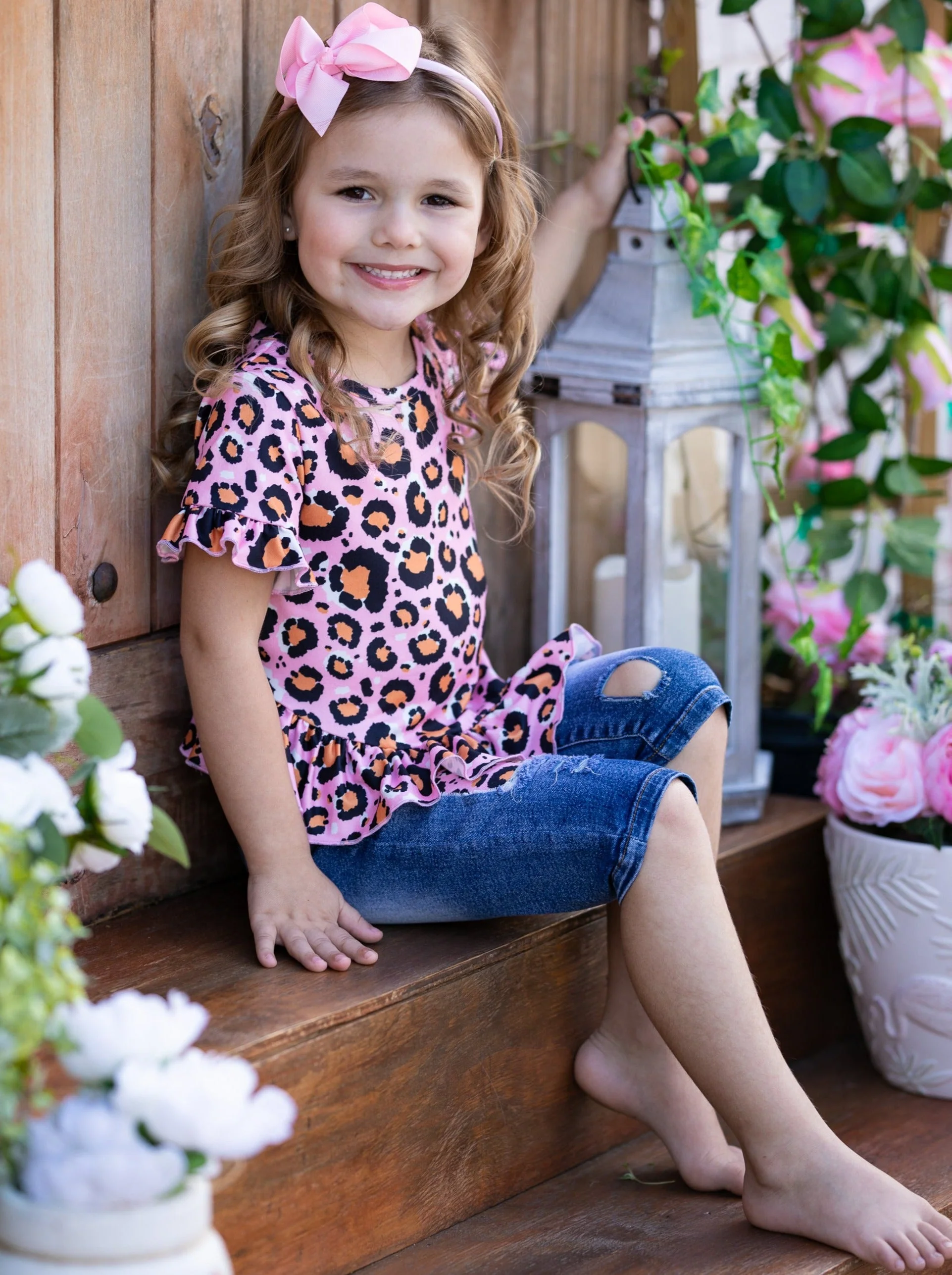 Leopard Fierce Patched Denim Set - Image 5