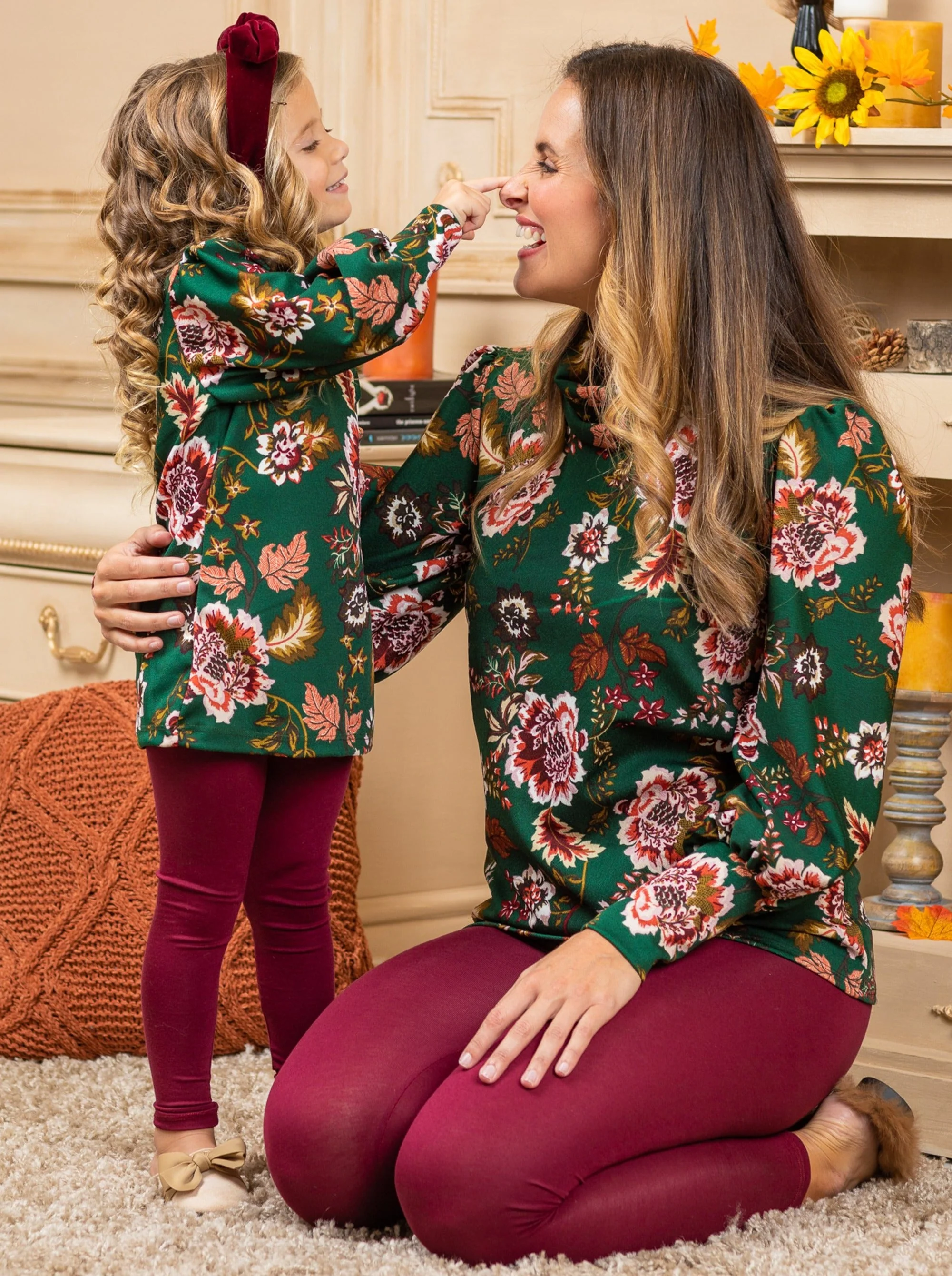 Mommy and Me Floral Chic Legging Set - Image 2