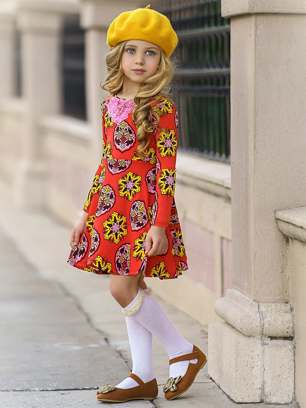 Boho Abstract Scoop Back Dress - Image 5