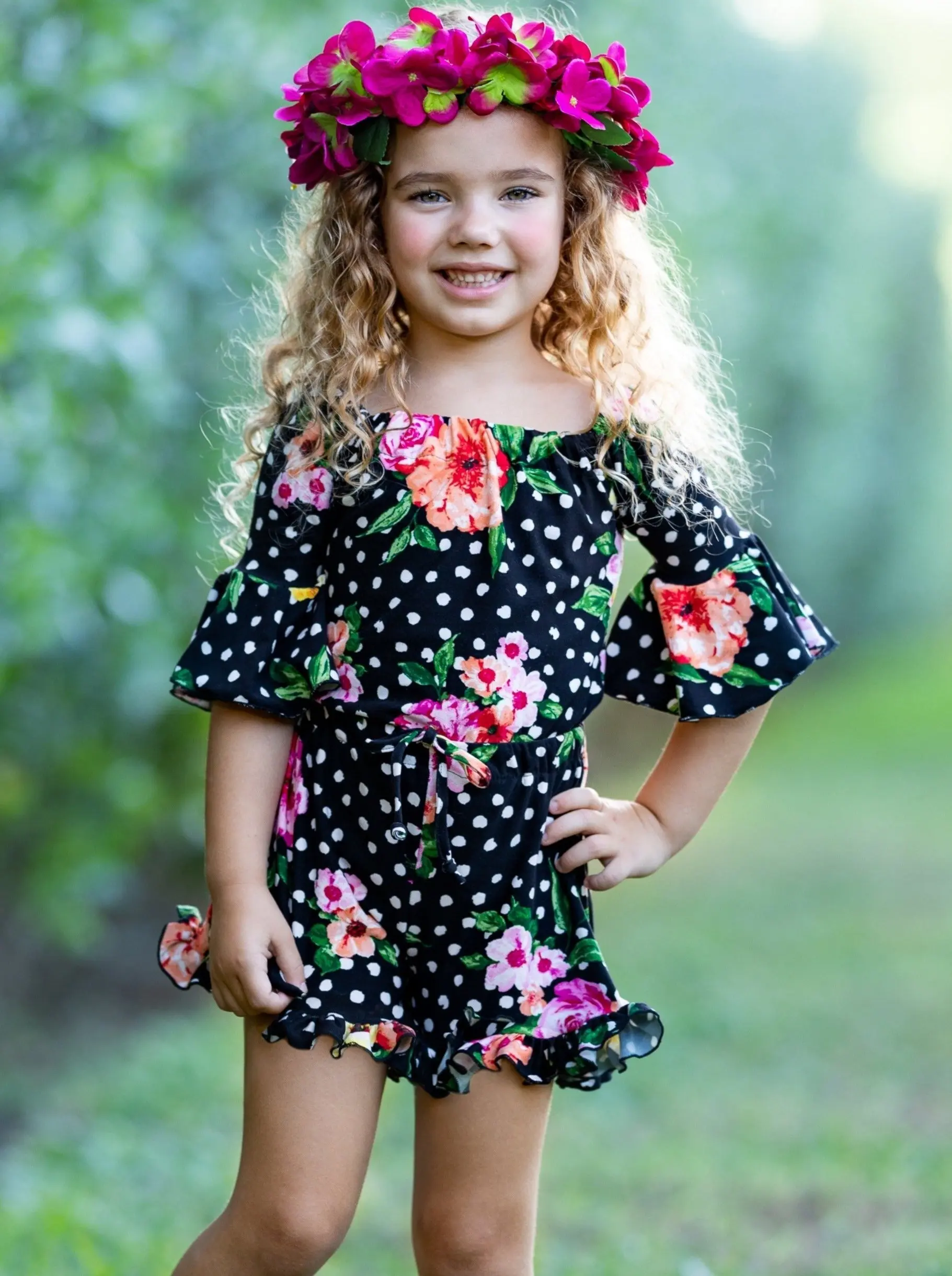 Walk With Me Ruffled Boho Drawstring Romper - Image 5