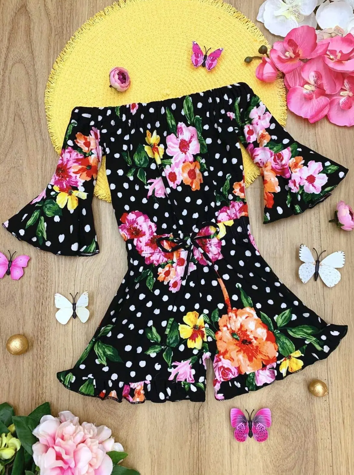 Walk With Me Ruffled Boho Drawstring Romper - Image 7