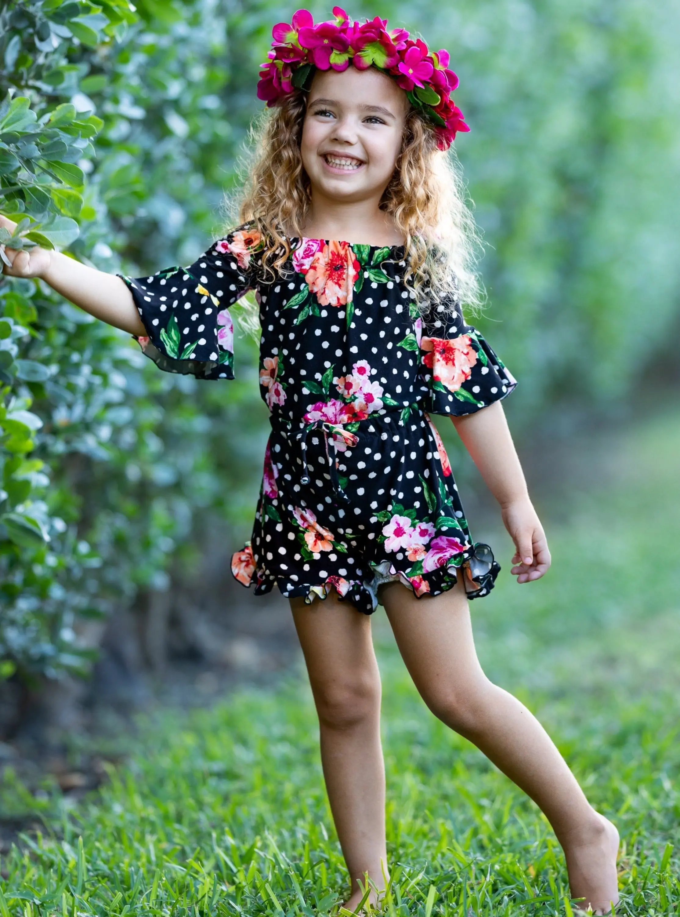 Walk With Me Ruffled Boho Drawstring Romper - Image 8