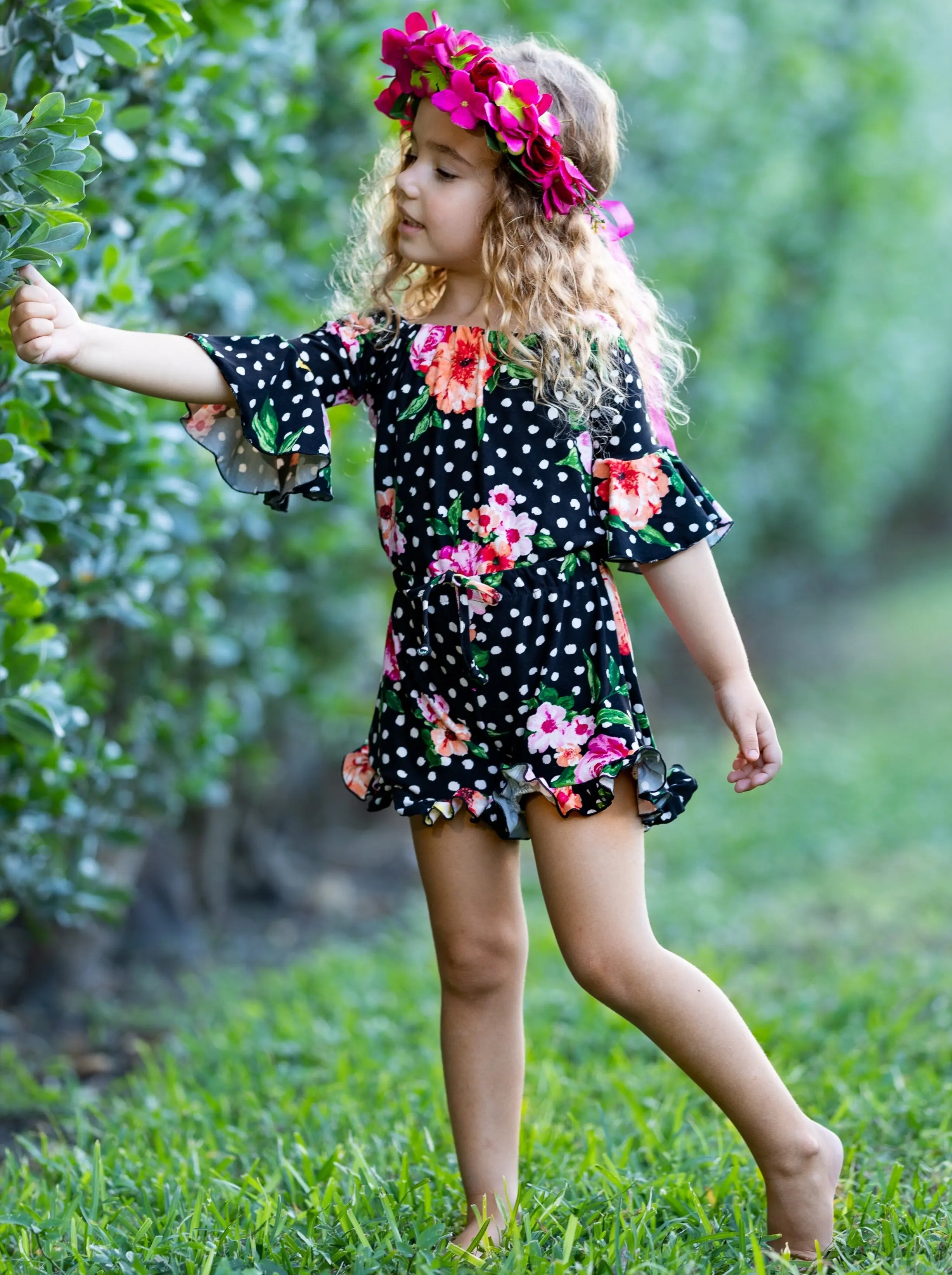 Walk With Me Ruffled Boho Drawstring Romper - Image 9