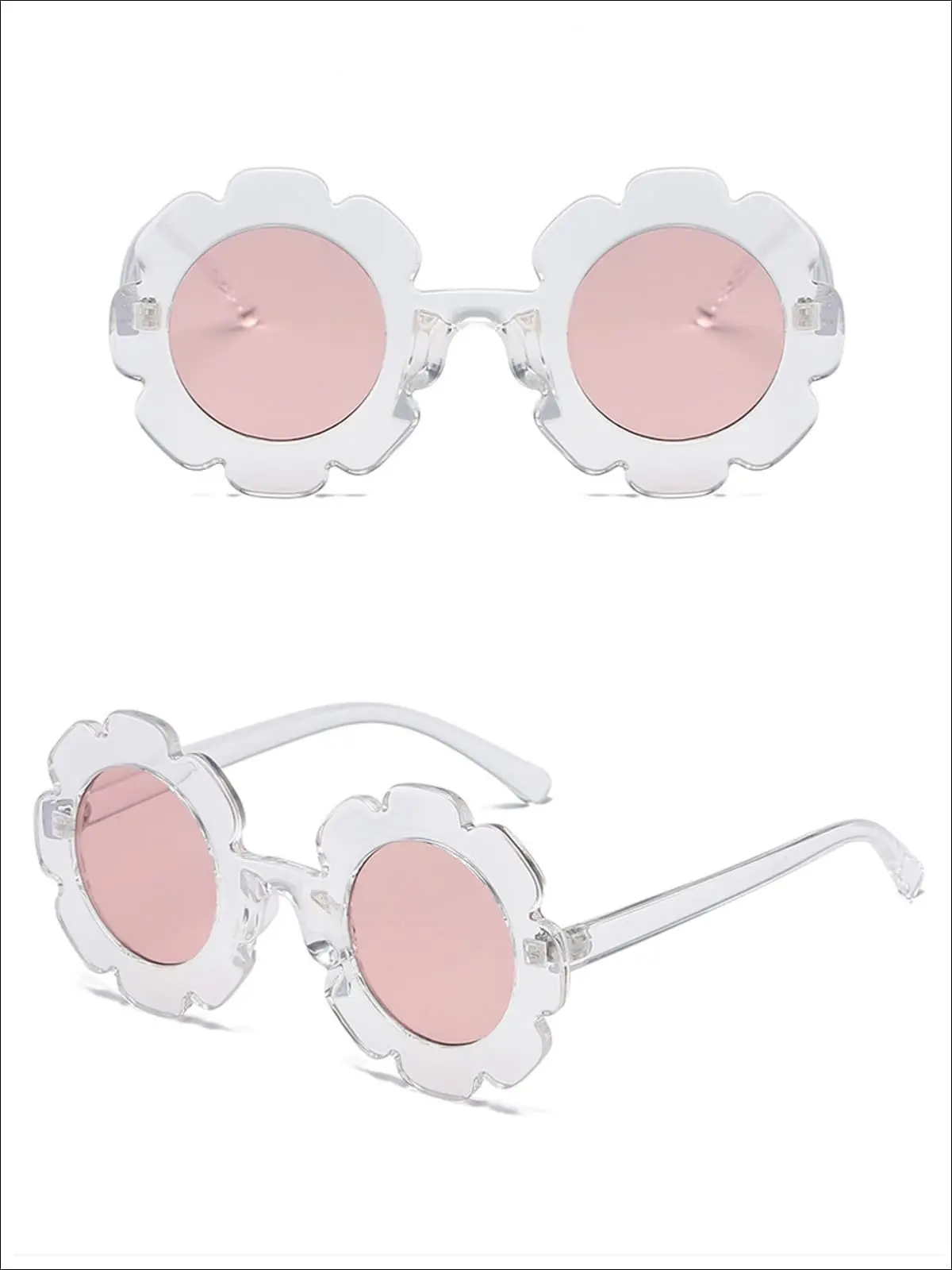Girls Flower Framed Sunglasses - Image 2