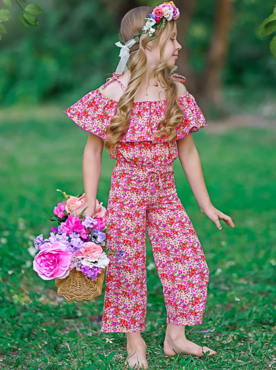 Flower Goddess Cold Shoulder Jumpsuit - Image 10