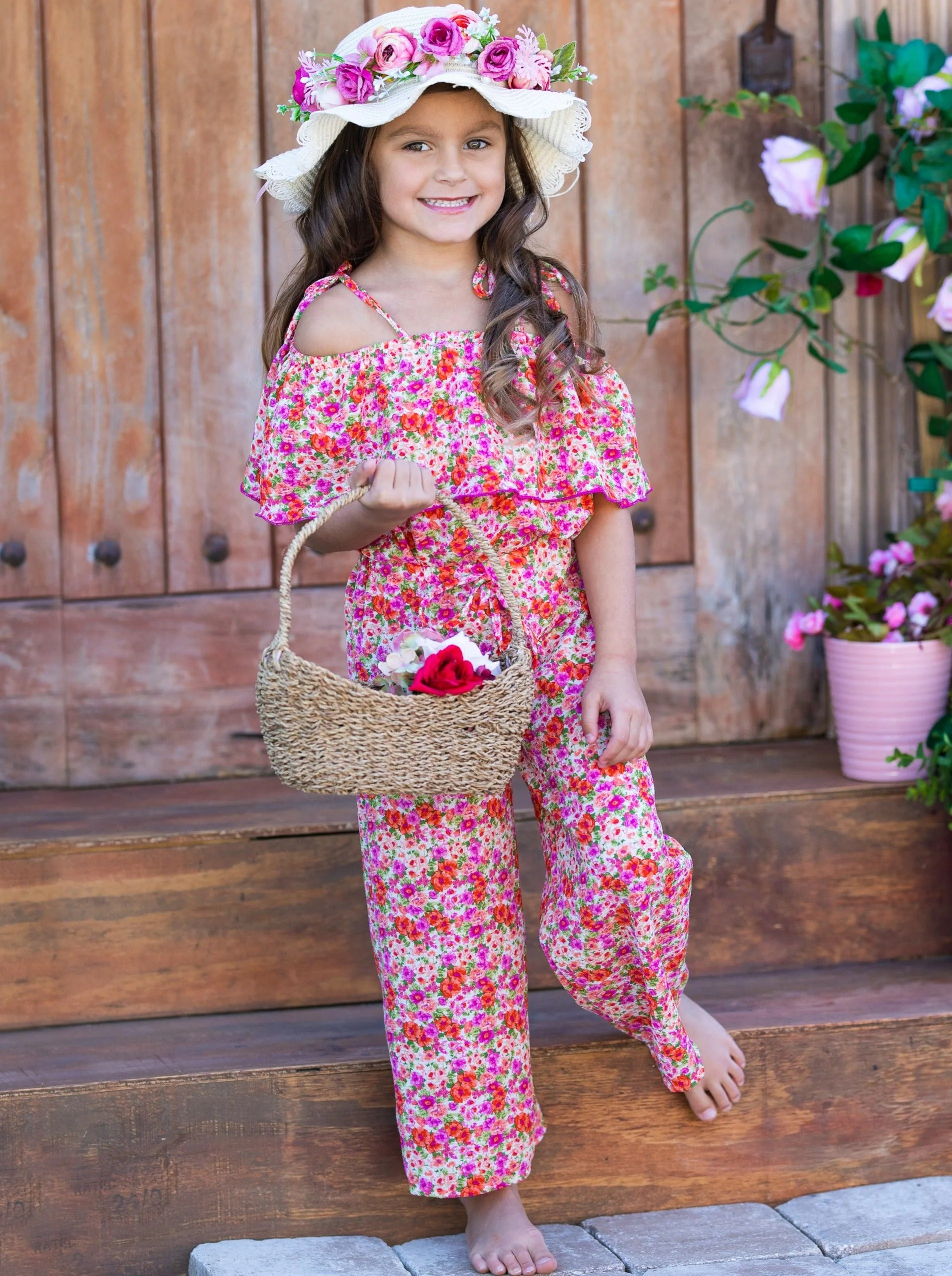 Flower Goddess Cold Shoulder Jumpsuit - Image 9