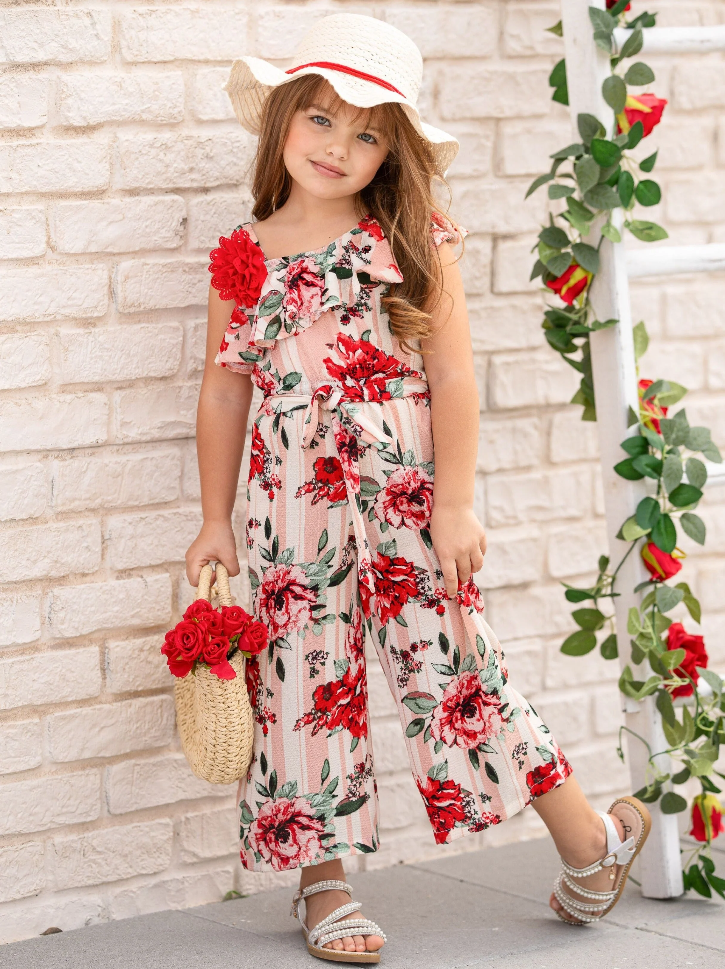 Flower Party One Shoulder Jumpsuit - Image 2