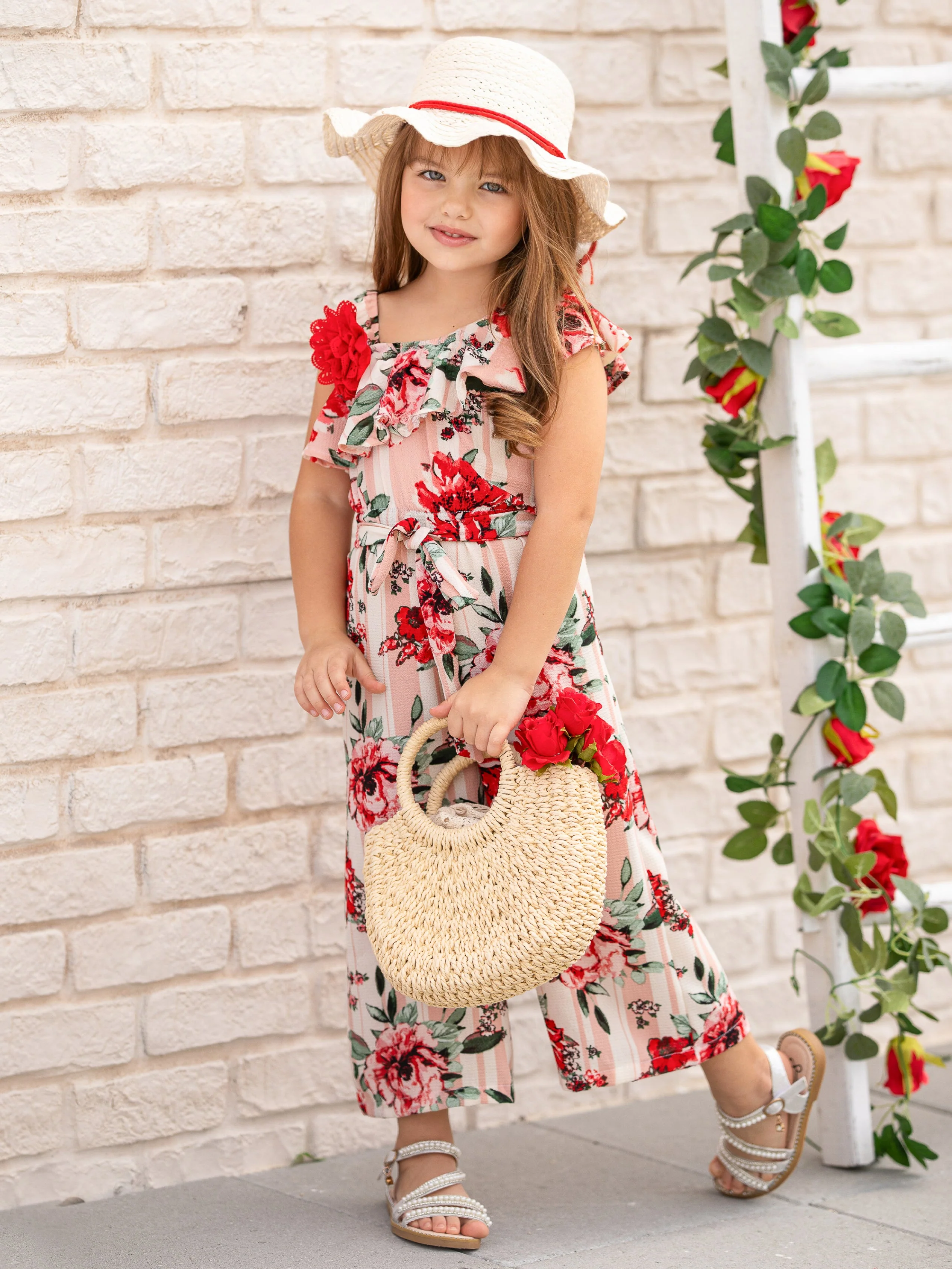 Flower Party One Shoulder Jumpsuit - Image 3