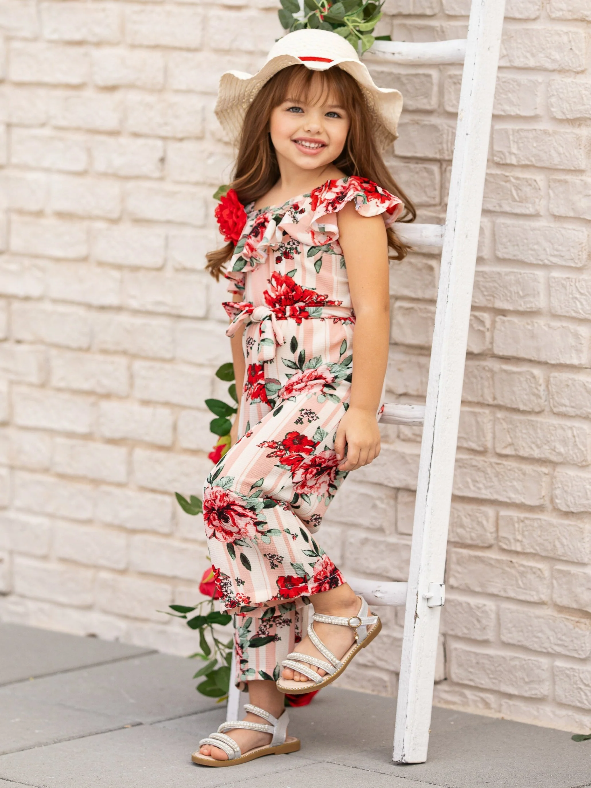 Flower Party One Shoulder Jumpsuit - Image 5