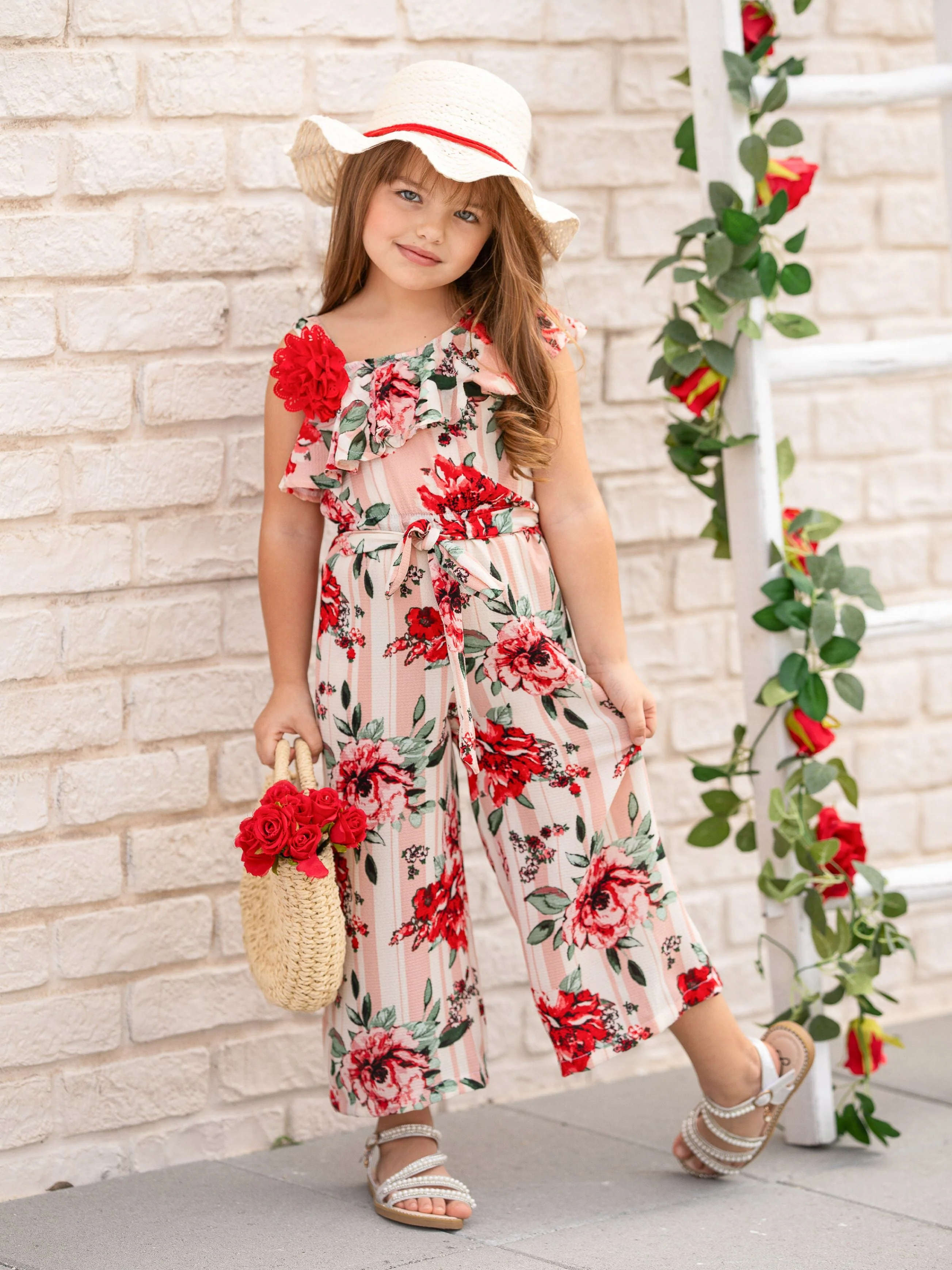 Flower Party One Shoulder Jumpsuit - Image 9