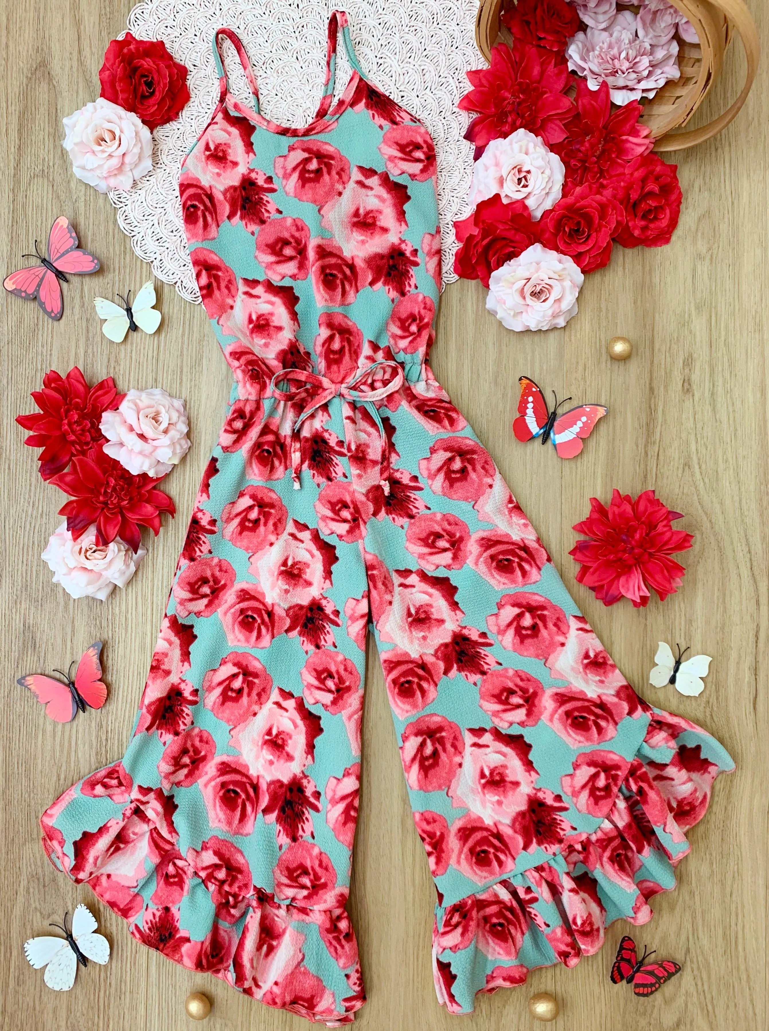 Flowers Are Forever Ruffle Hem Jumpsuit - Image 11