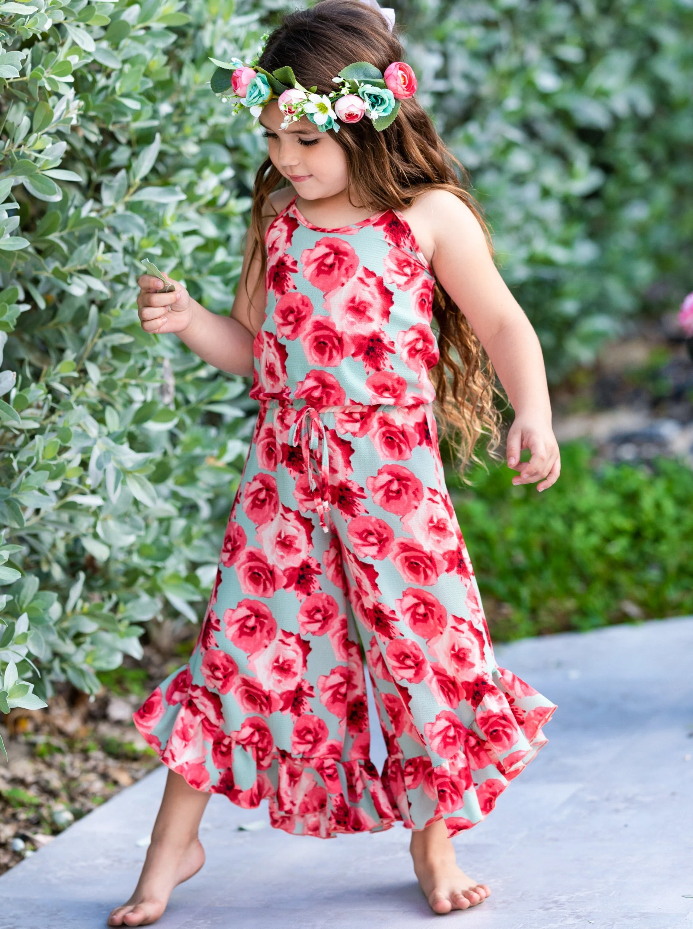 Flowers Are Forever Ruffle Hem Jumpsuit - Image 12
