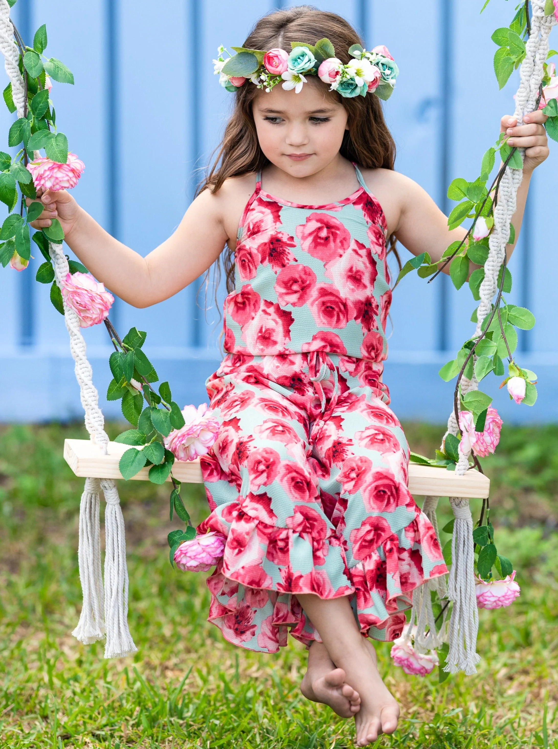 Flowers Are Forever Ruffle Hem Jumpsuit - Image 14