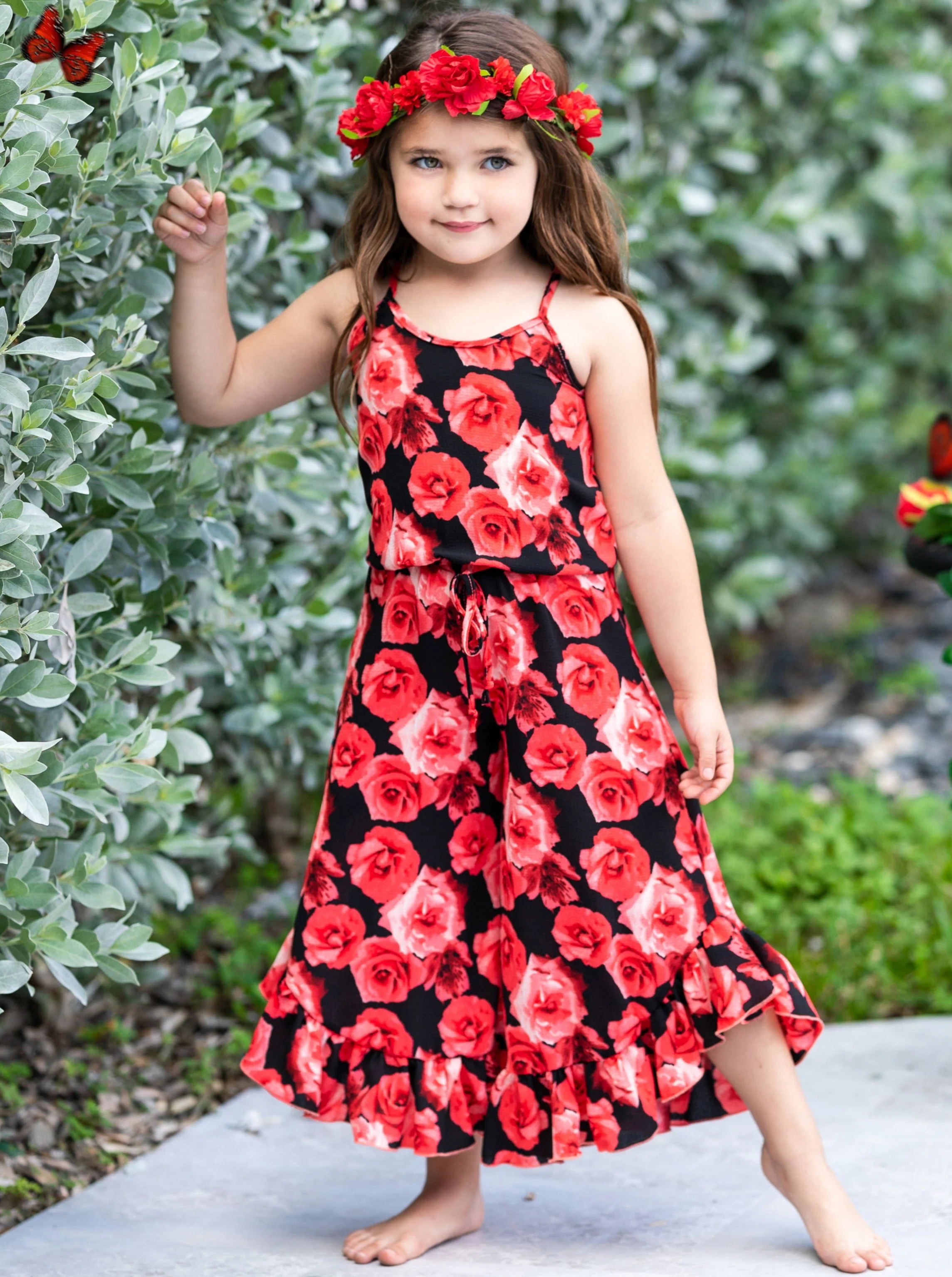 Flowers Are Forever Ruffle Hem Jumpsuit - Image 3