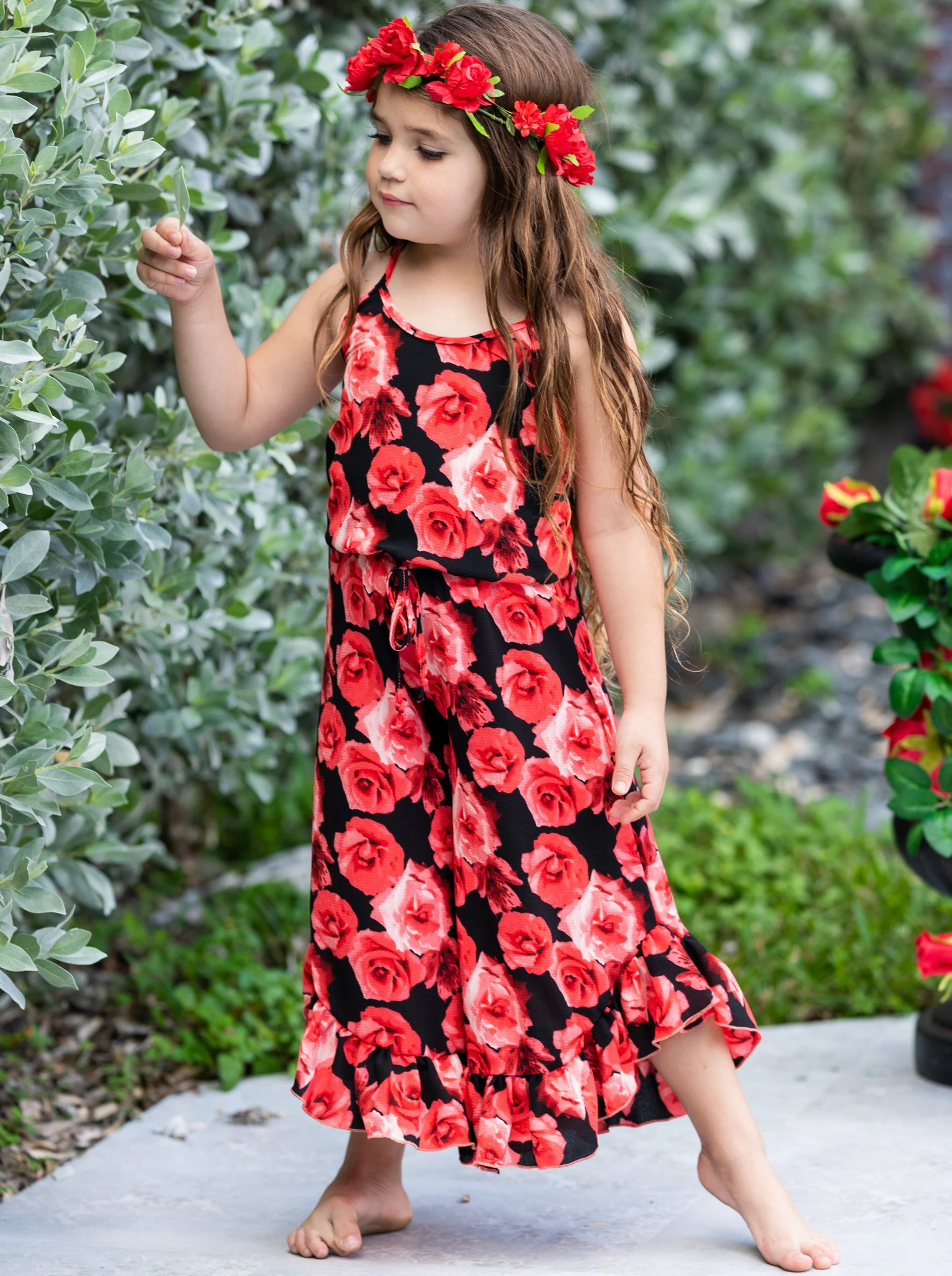 Flowers Are Forever Ruffle Hem Jumpsuit - Image 9