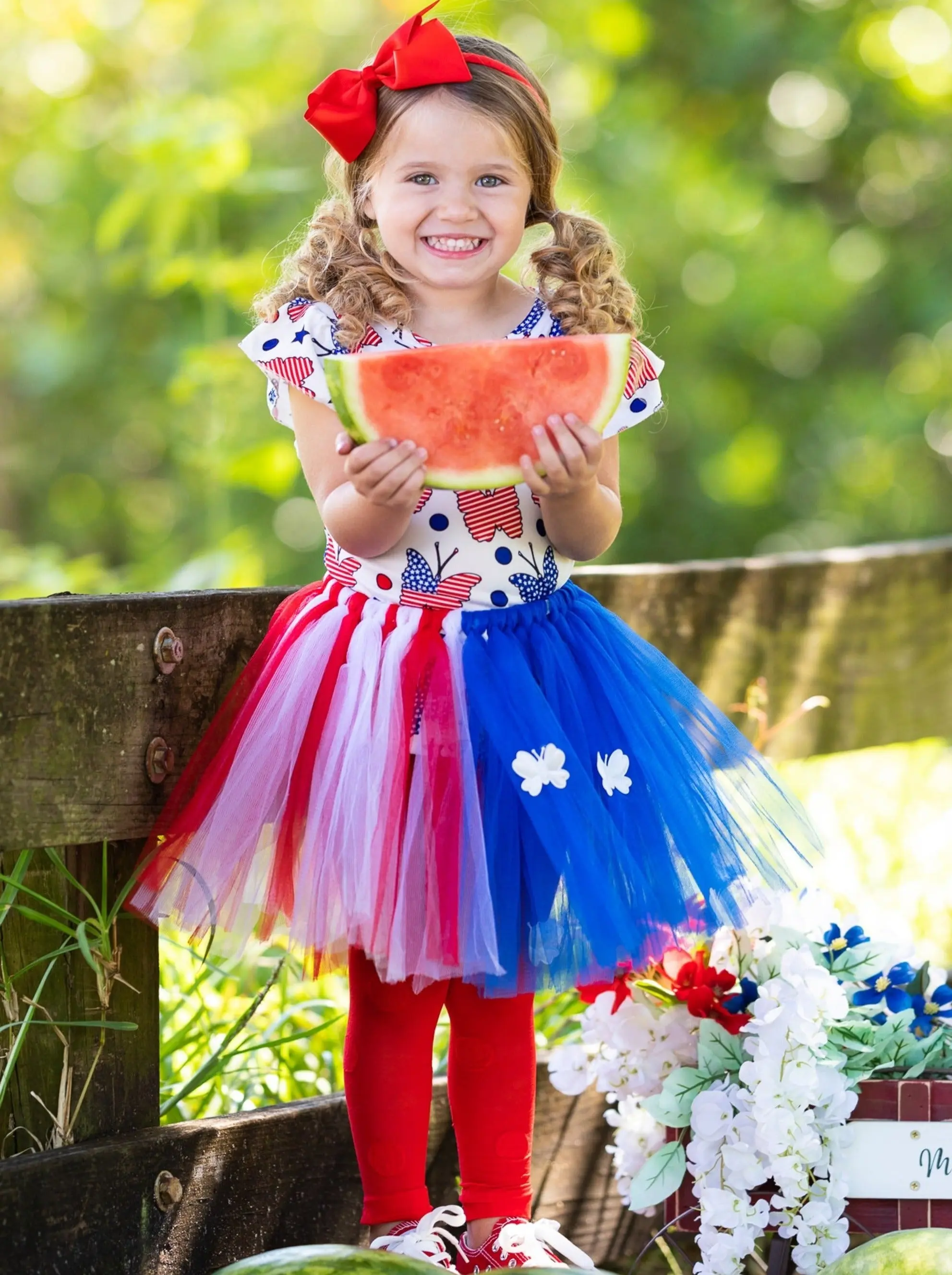 Bold Butterfly Top and Tutu Skirt Set - Image 2