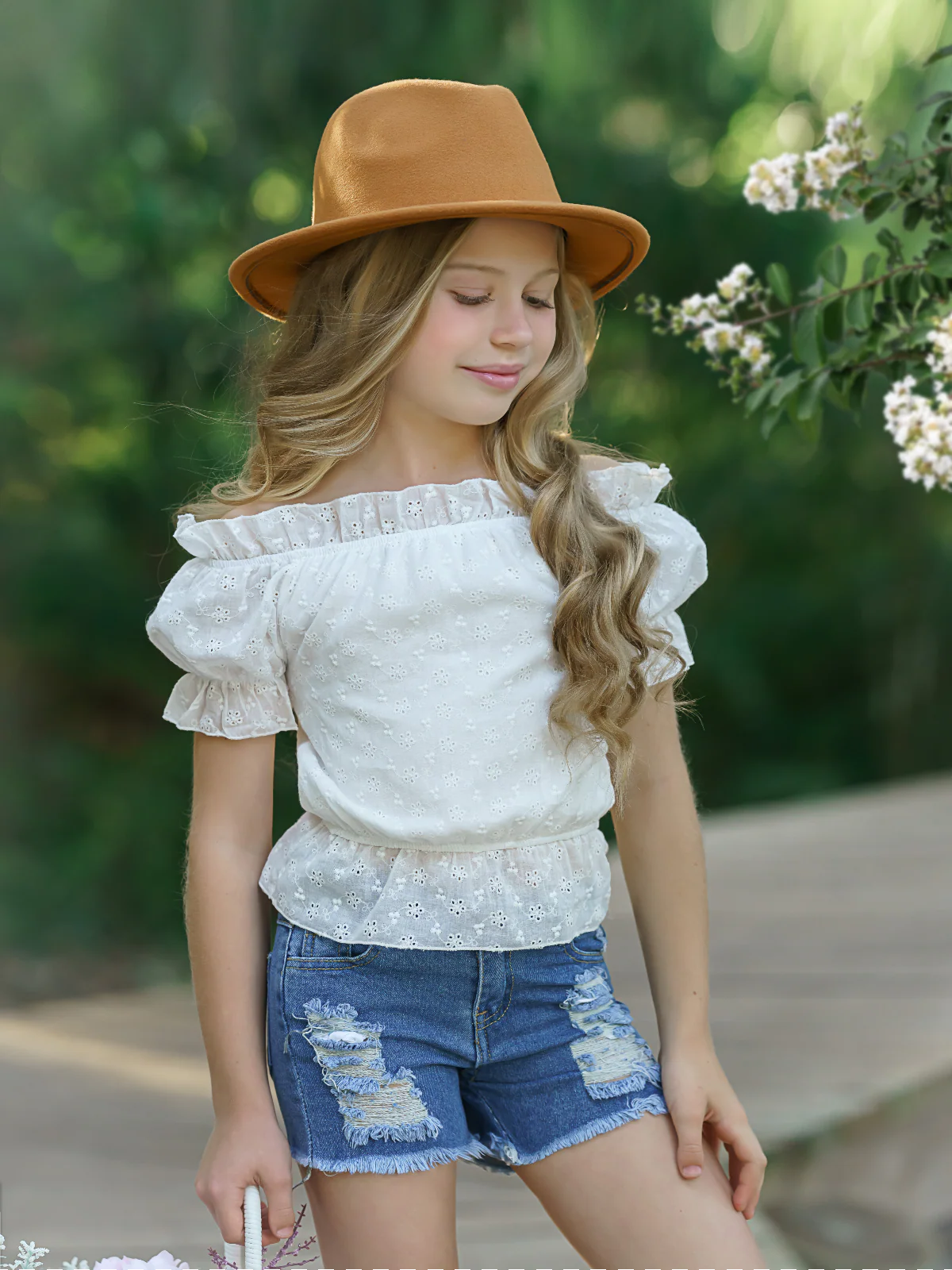 Frilly Fun Denim Shorts Set - Image 3