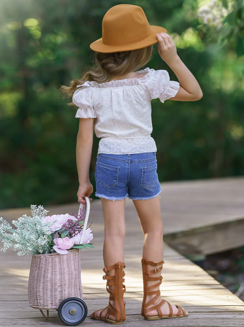 Frilly Fun Denim Shorts Set - Image 6