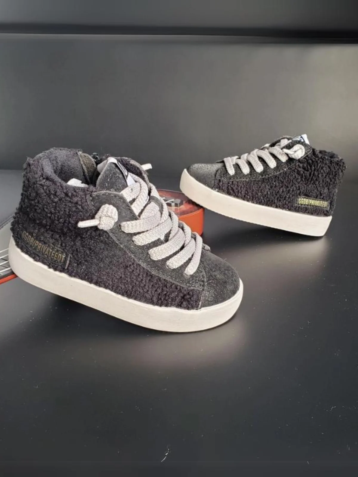 Girls Fuzzy High-Top Sneakers by Liv and Mia - Image 3