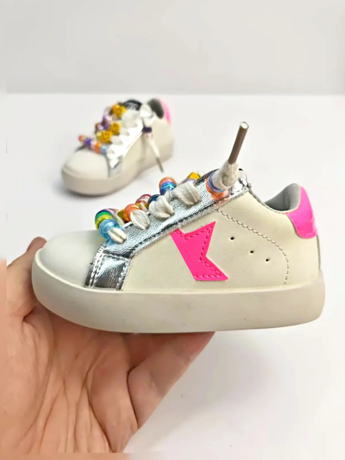 Girls Genuine Leather Soft Sole Sneakers - Image 3