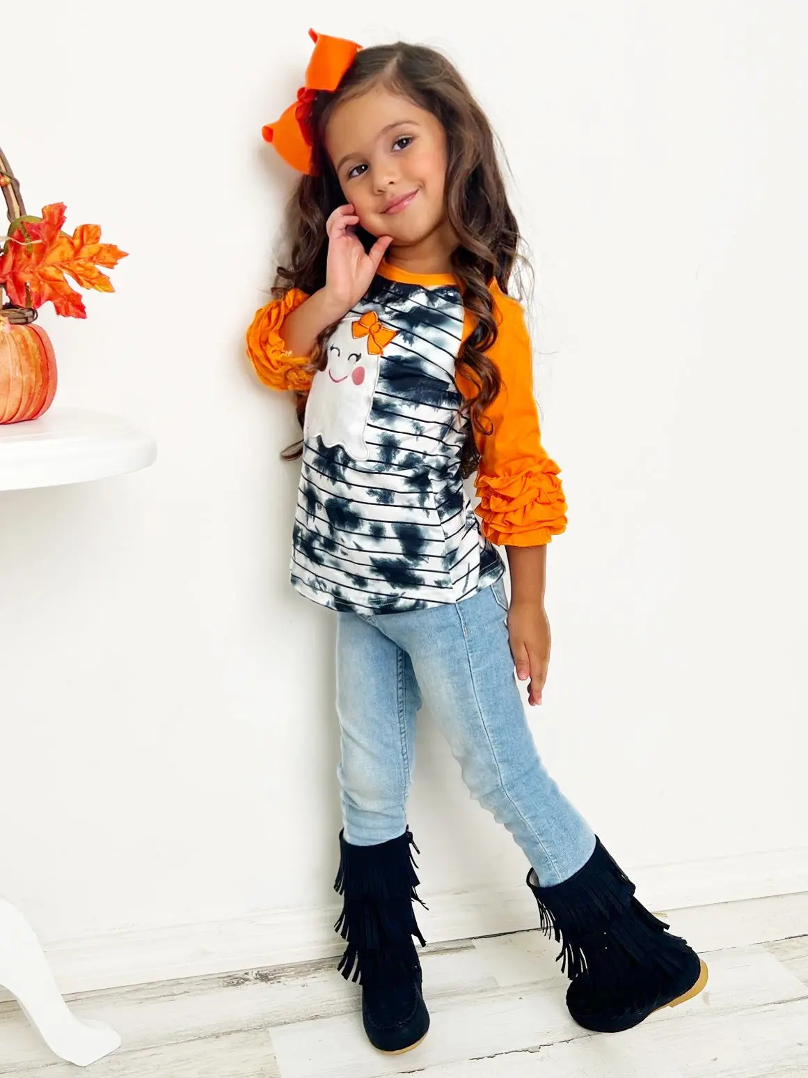 All Boo'd Up Tie Dye Raglan Top - Image 2
