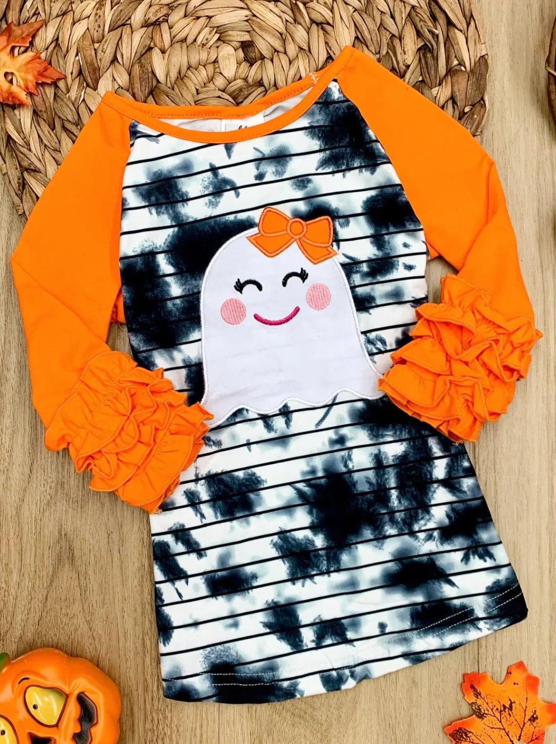 All Boo'd Up Tie Dye Raglan Top - Image 3