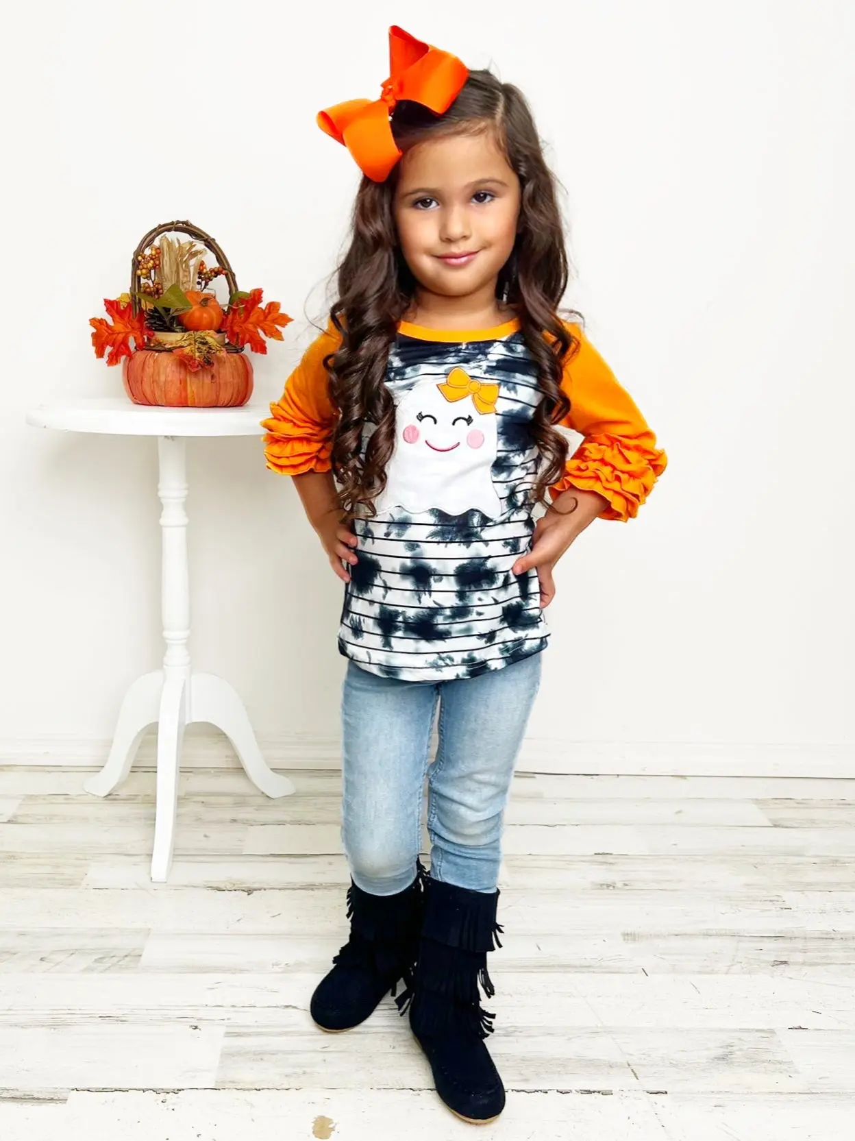 All Boo'd Up Tie Dye Raglan Top - Image 5