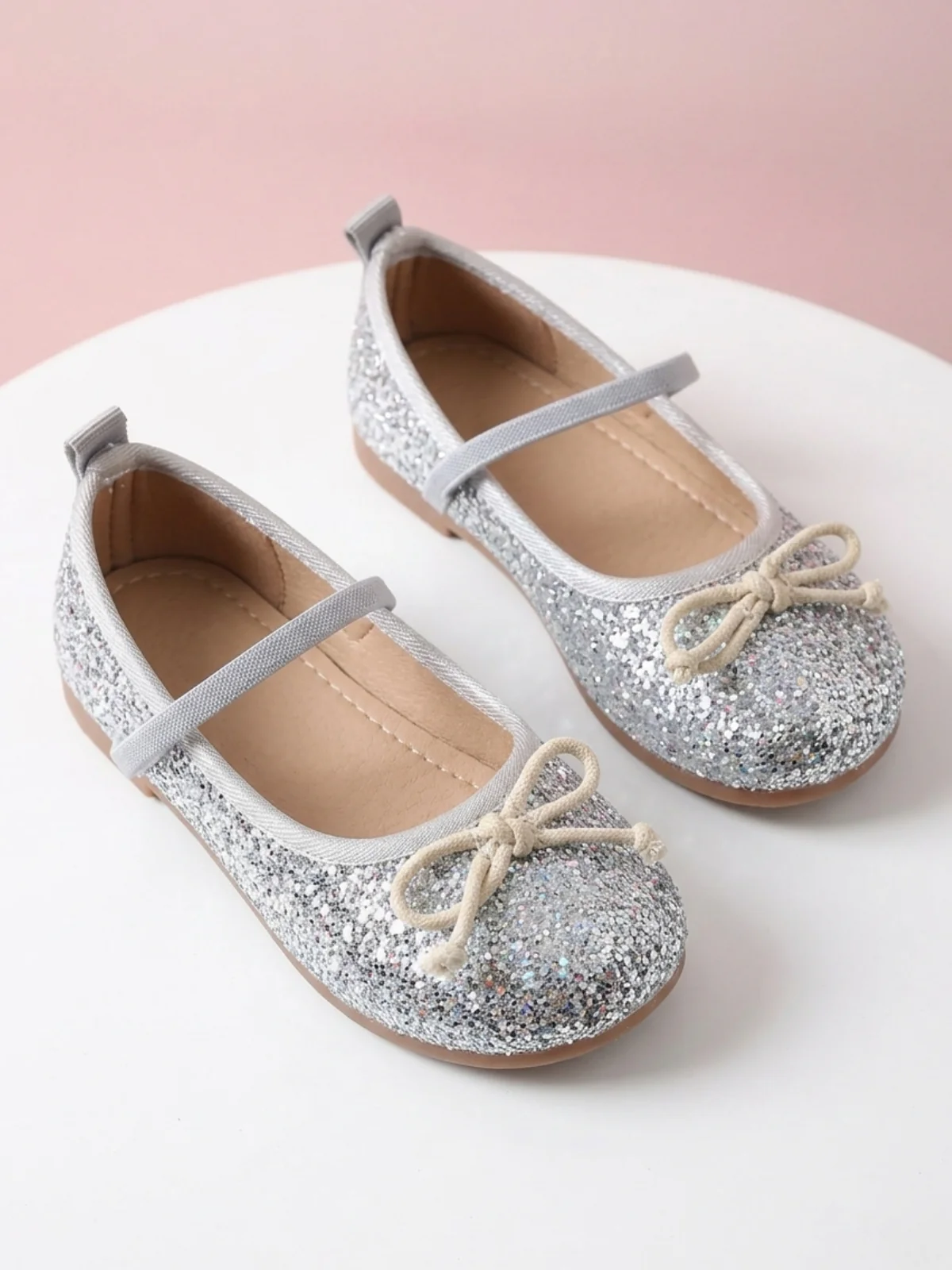 Girls Mermaid Glitter Ballet Flats - Image 3