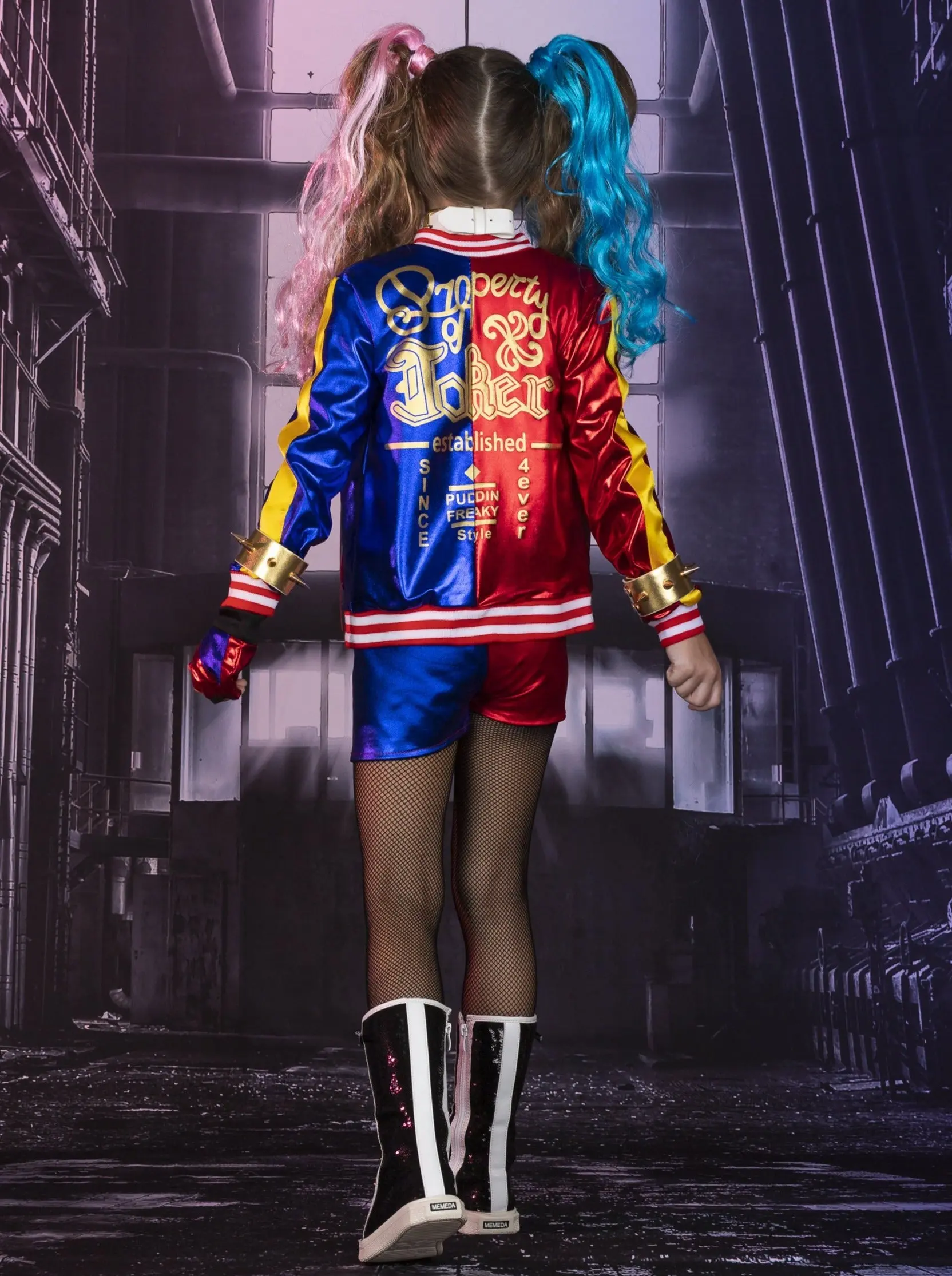 Girls Gotham Trickster 4-Piece Costume Set - Image 3