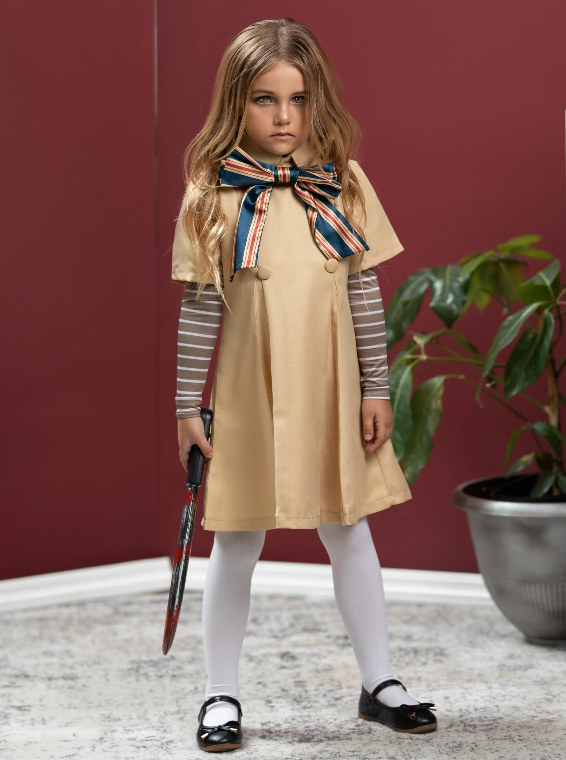Girls My M3GAN Robot Doll Costume Dress with Arm Sleeves - Image 5