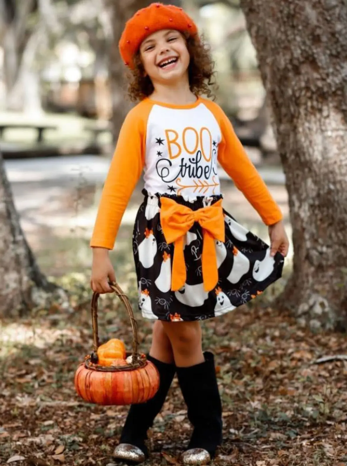 BOO Tribe Raglan Sleeve Top and Ghost Skirt Set - Image 2