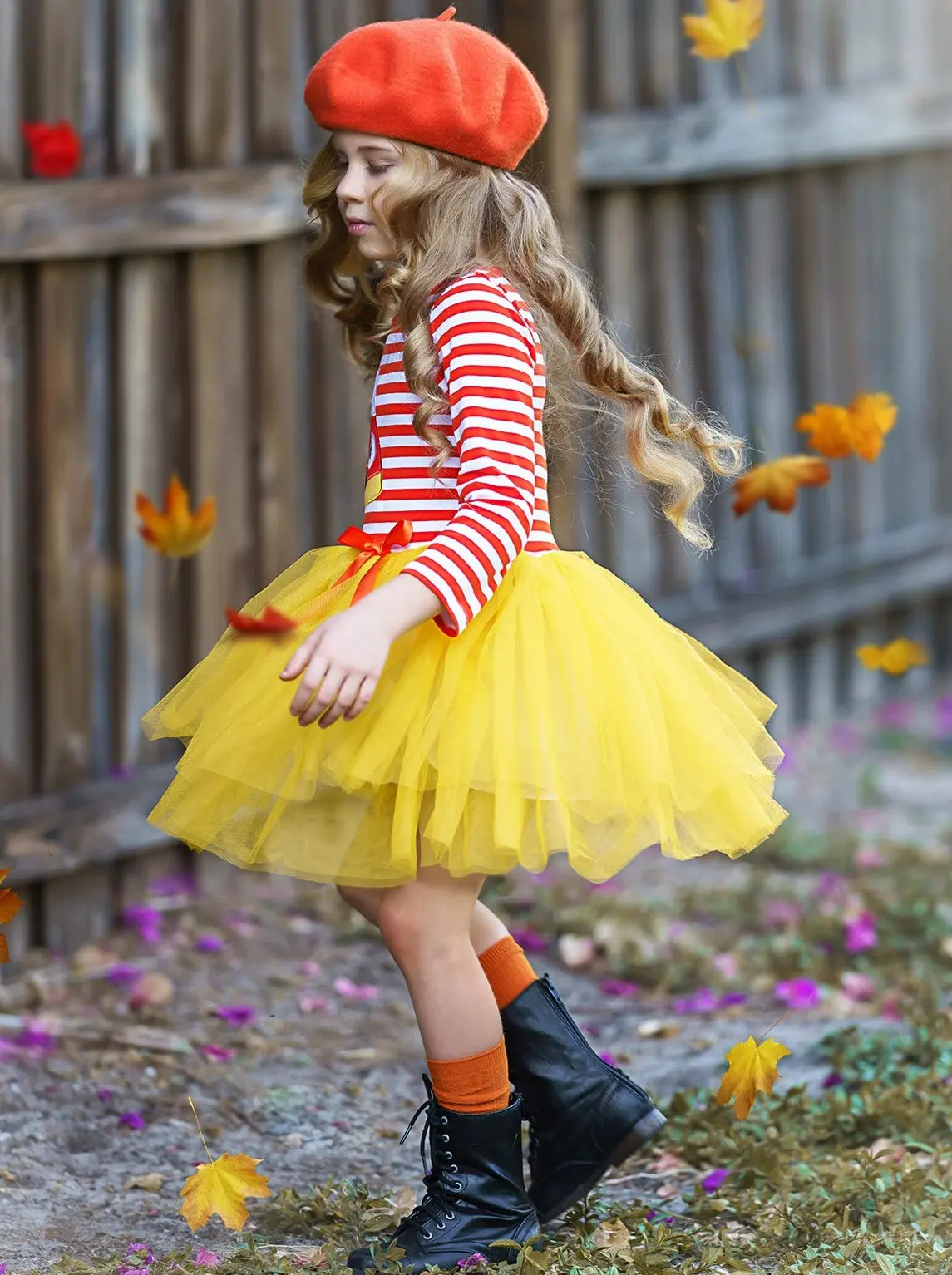 Candy Corn Kisses Tutu Dress - Image 4