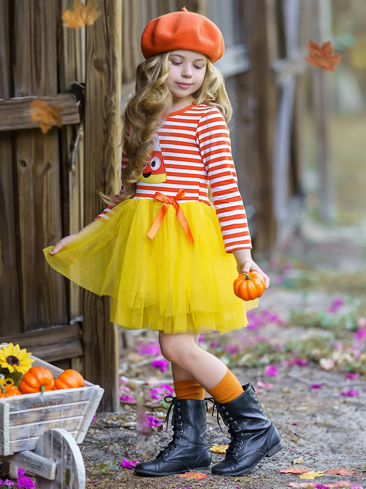 Candy Corn Kisses Tutu Dress - Image 5
