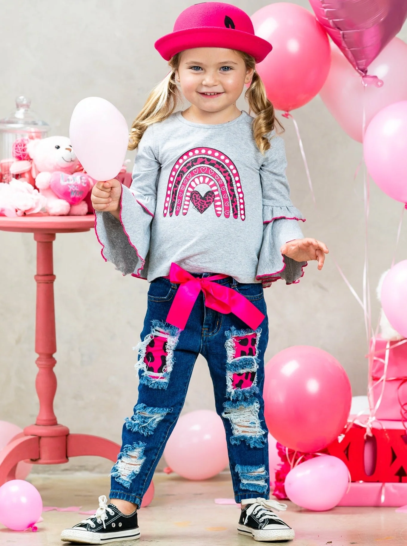 Wild Rainbow Love Patched Jeans Set - Image 10