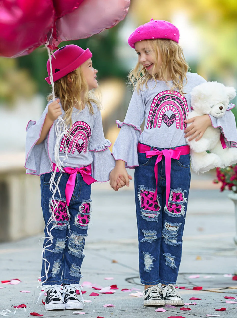 Wild Rainbow Love Patched Jeans Set - Image 6