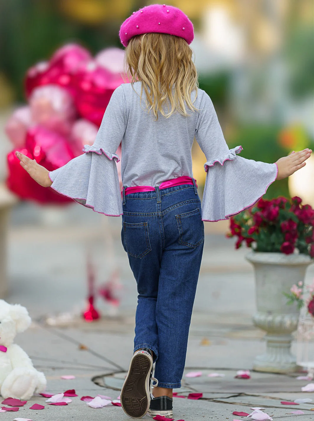 Wild Rainbow Love Patched Jeans Set - Image 9