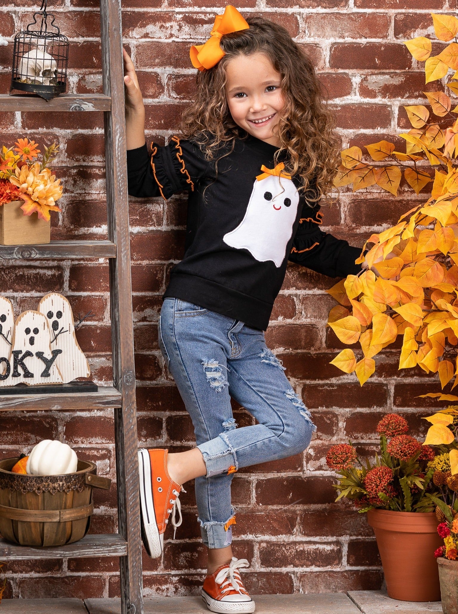 Looking Good, Ghoul Pullover and Cuffed Jeans Set - Image 3