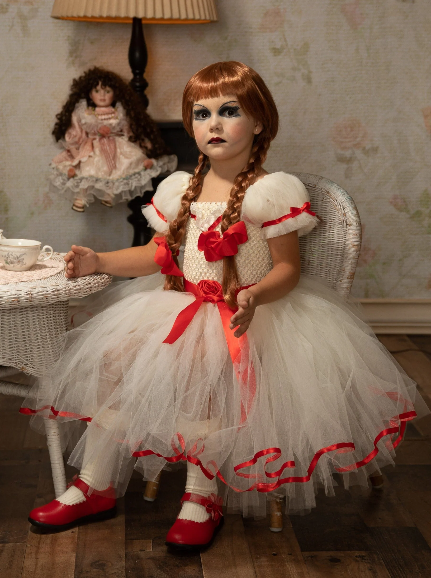 Girls Haunted Doll Inspired Tutu Costume Dress - Image 6