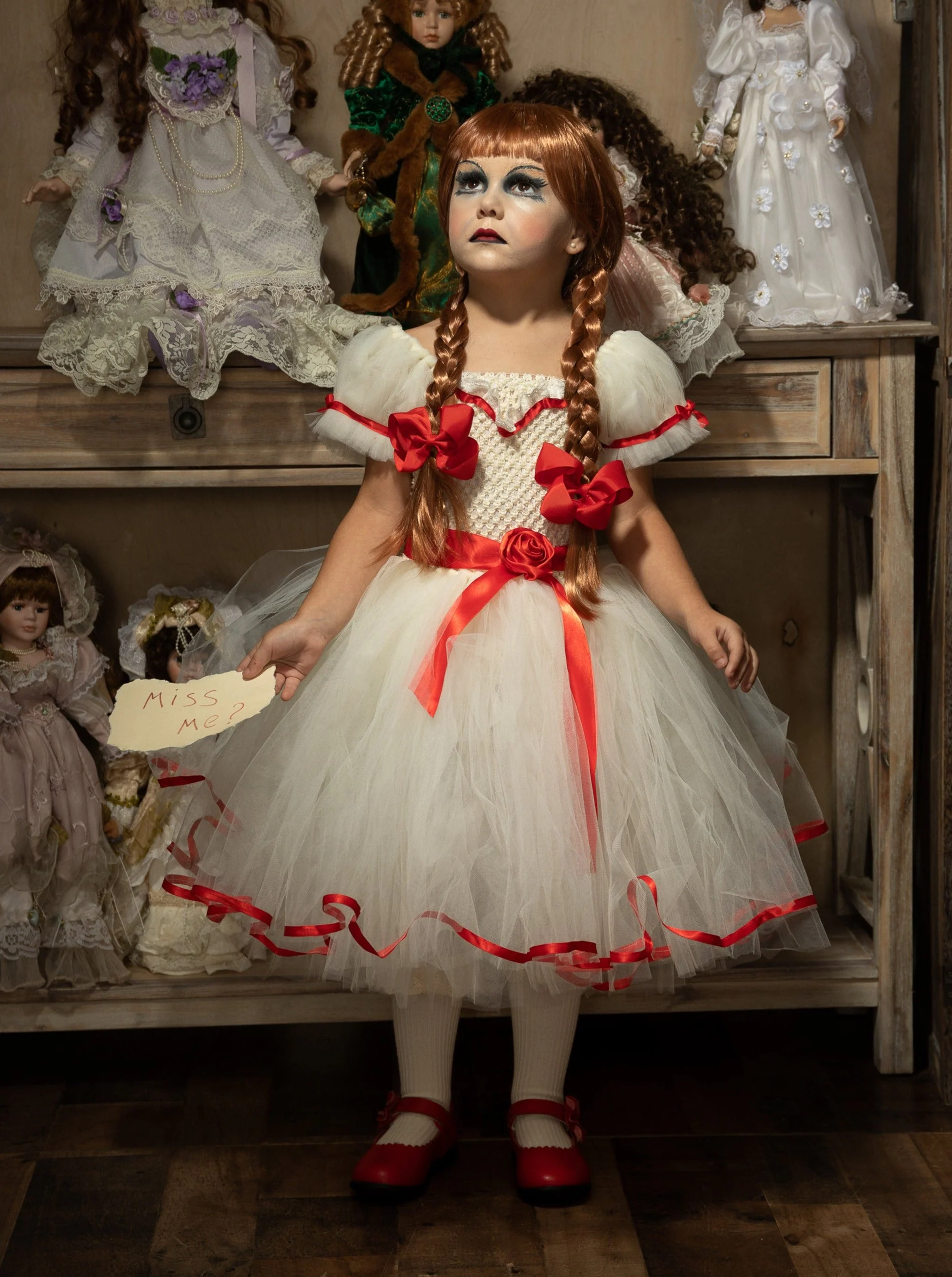 Girls Haunted Doll Inspired Tutu Costume Dress - Image 7