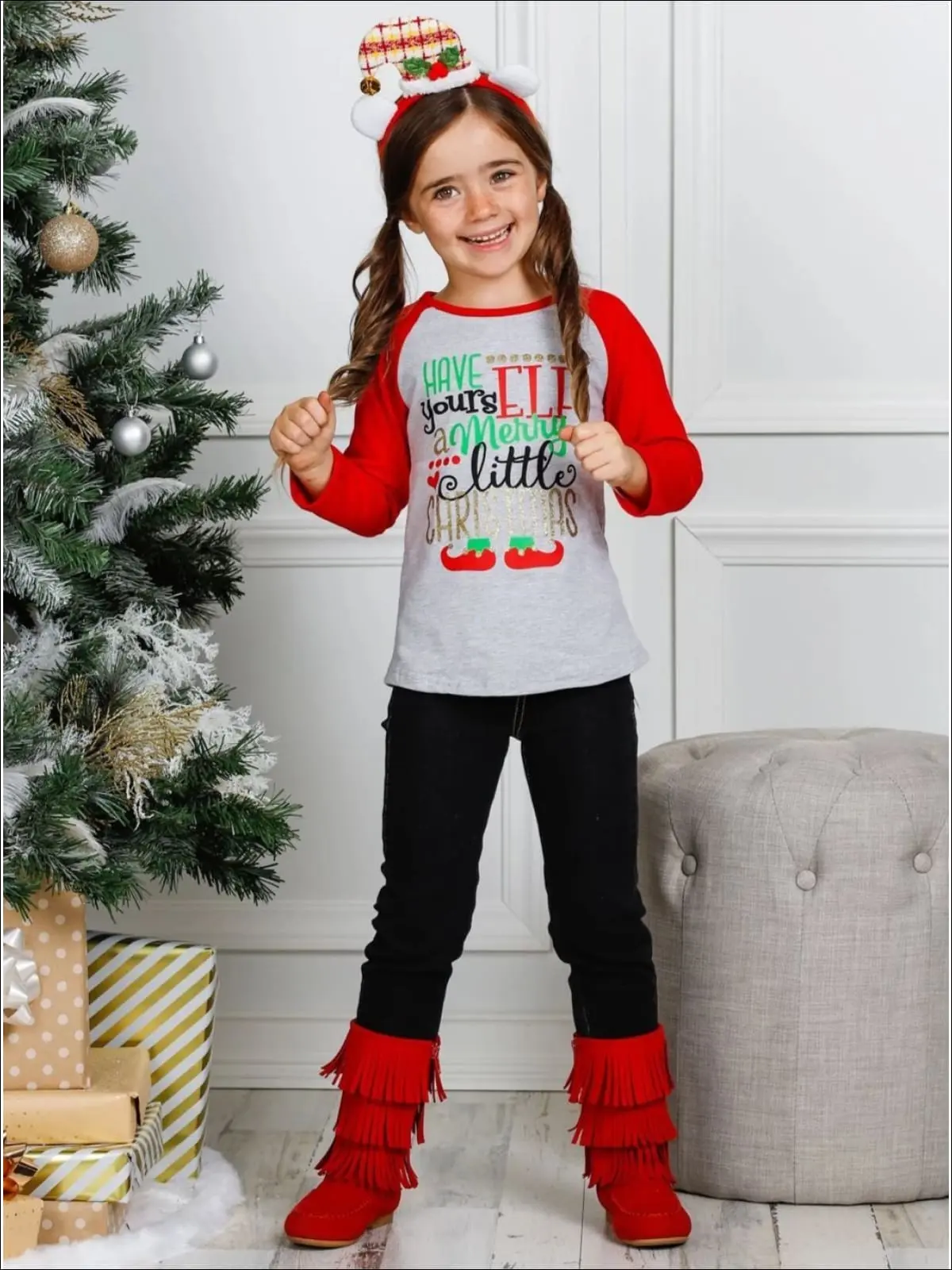 Have YoursELF A Merry Little Christmas Cuffed Jeans Set - Image 2