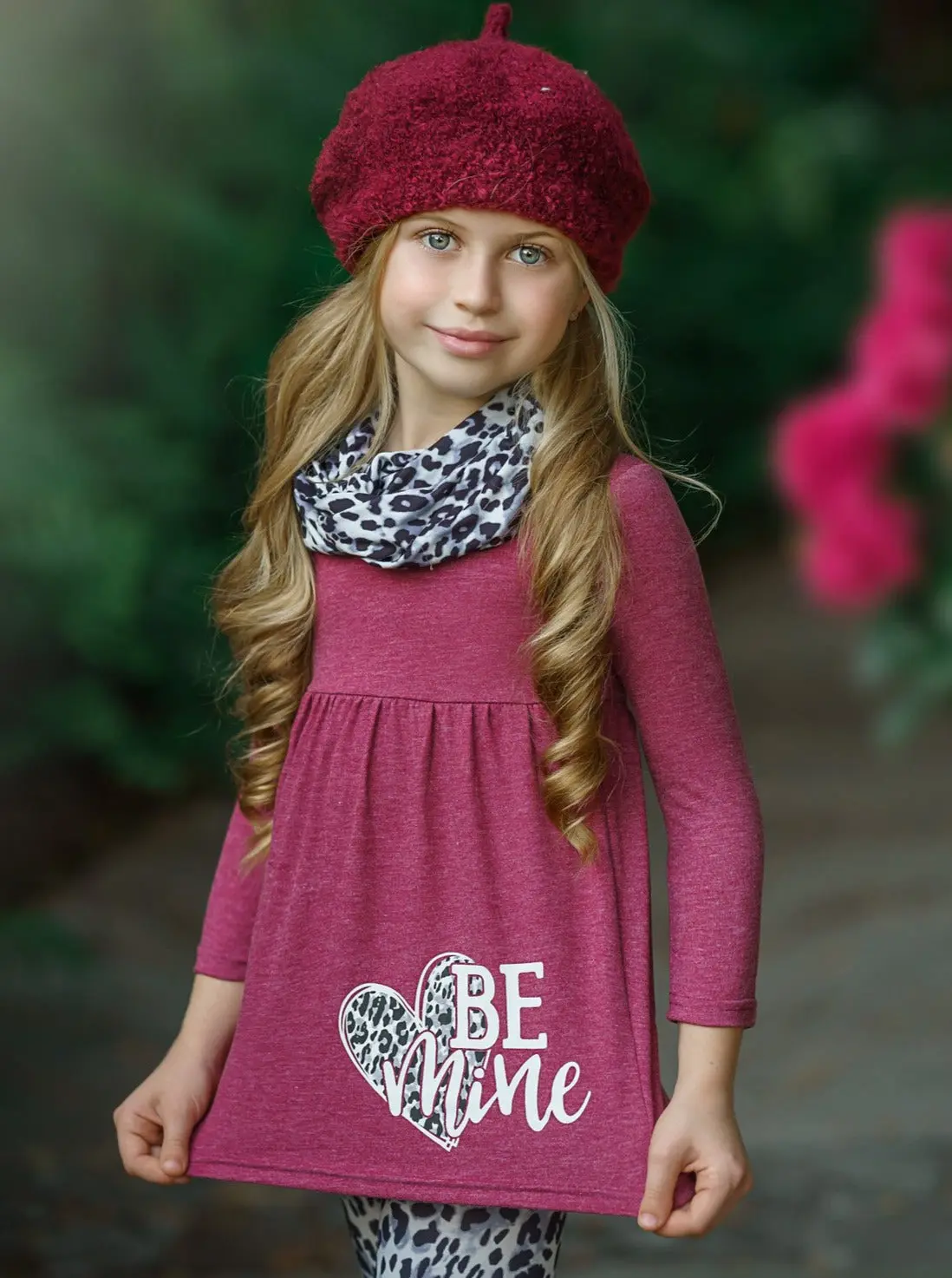 Be Mine Leopard Tunic, Scarf and Legging Set - Image 2
