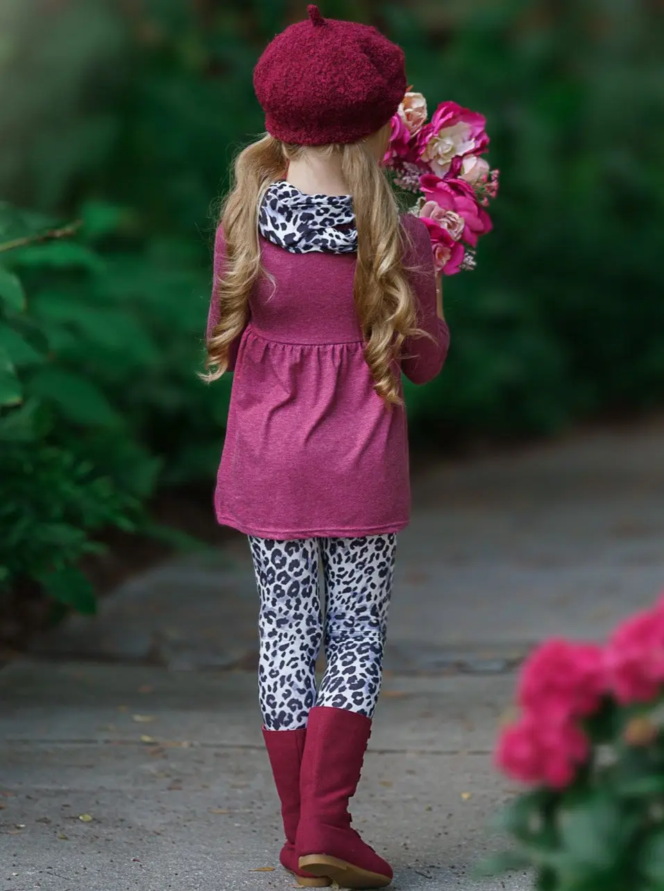 Be Mine Leopard Tunic, Scarf and Legging Set - Image 4