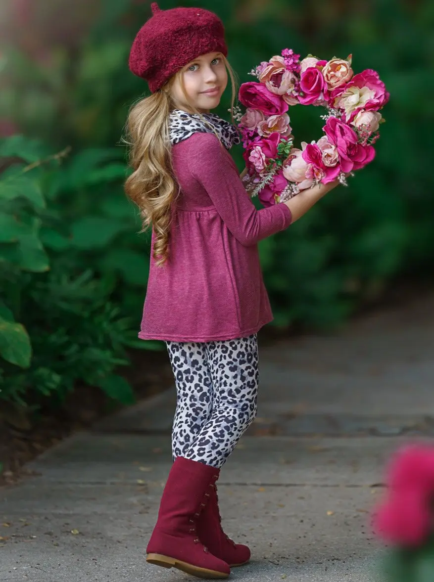 Be Mine Leopard Tunic, Scarf and Legging Set - Image 5