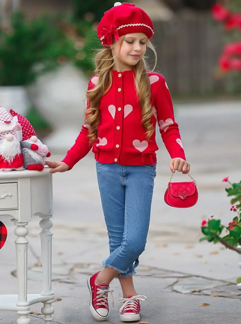 Forever In Love Cardigan and Jeans Set - Image 4