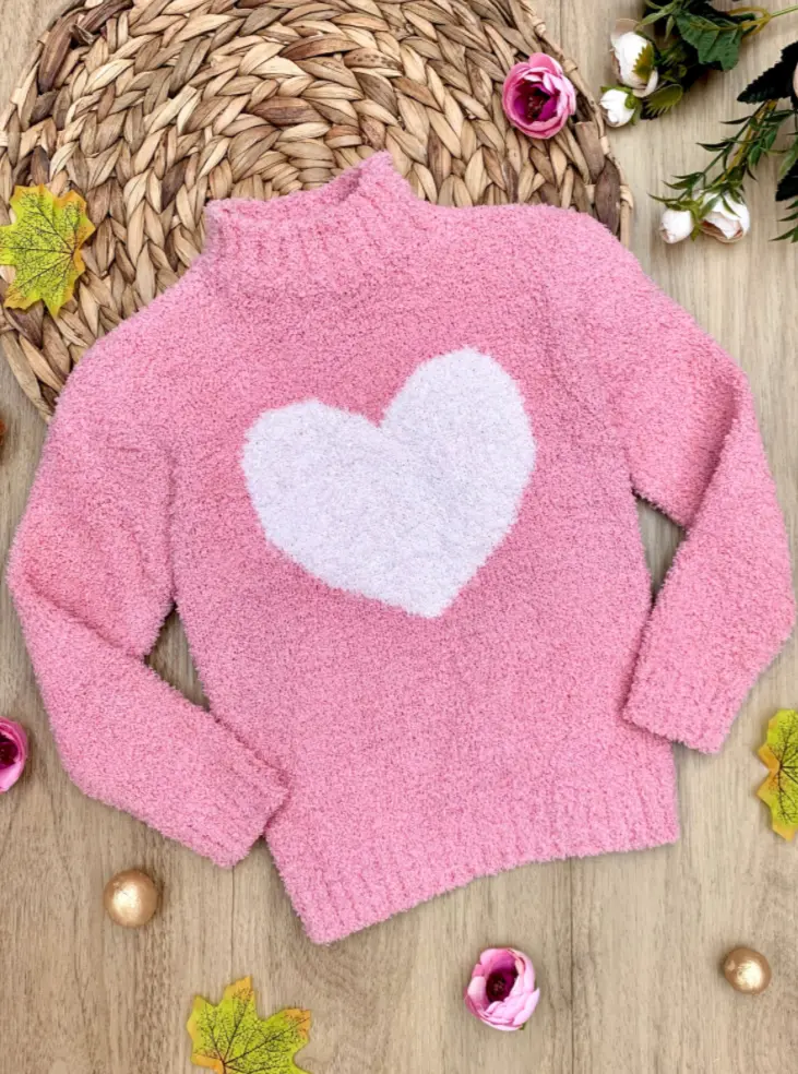 Keep Her Heart Close Pink Fuzzy Sweater - Image 4