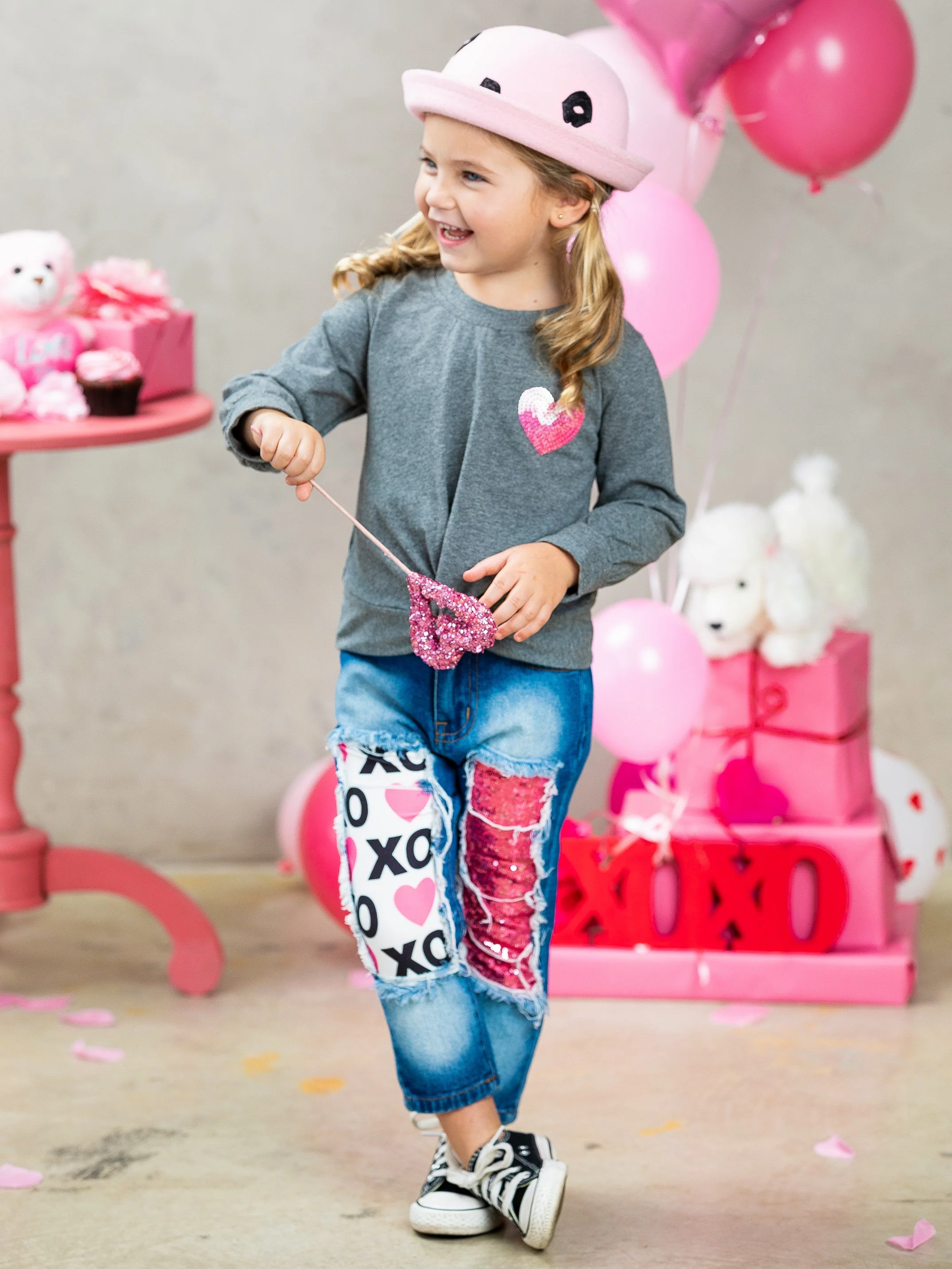 Dazzle My Heart Patched Jeans Set - Image 5